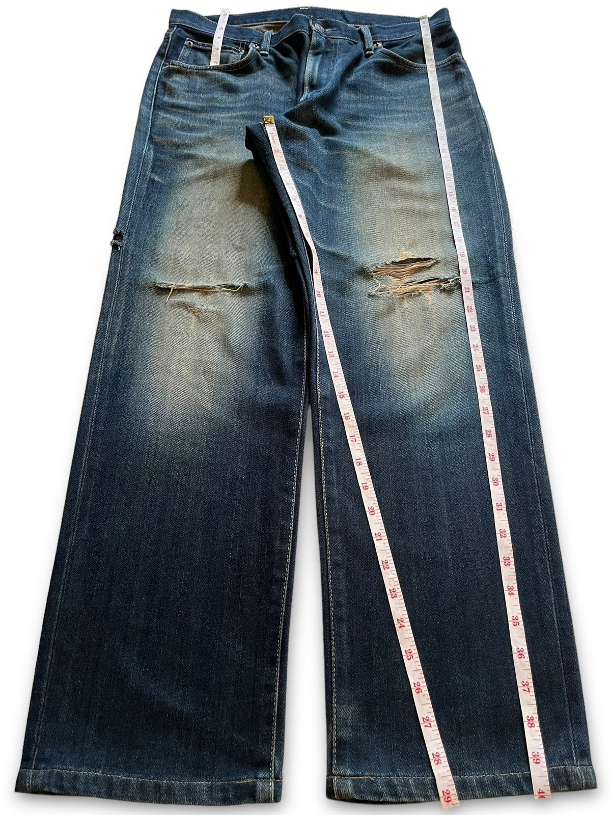 Edwin SALES🔥Vintage Japanese Edwin Mud Wash Distress Loose Jeans Size US 33 - 12 Thumbnail