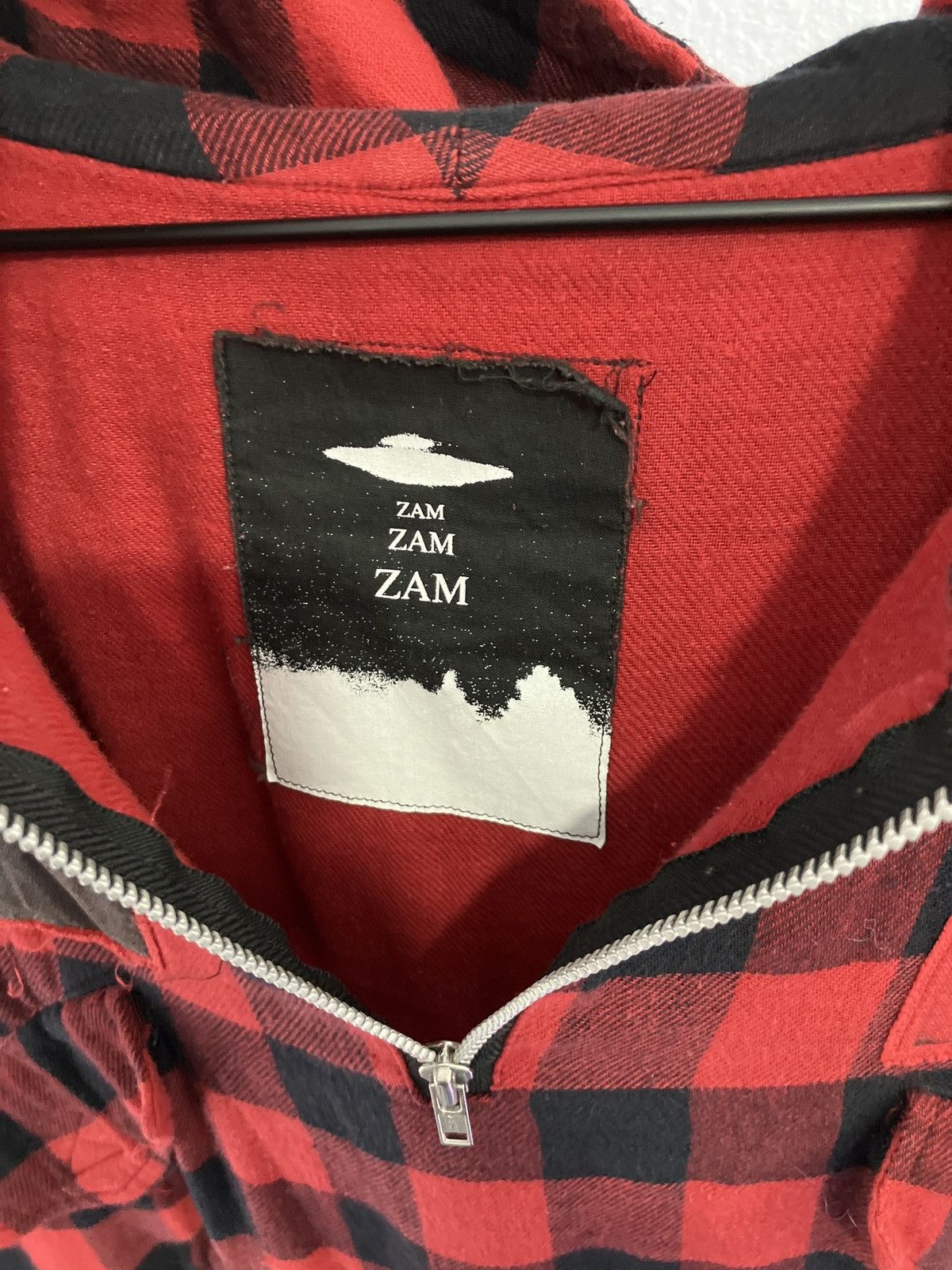 Undercover SS2006 Zamiang patch flannel hooded anorak Size US L / EU 52-54 / 3 - 4 Thumbnail