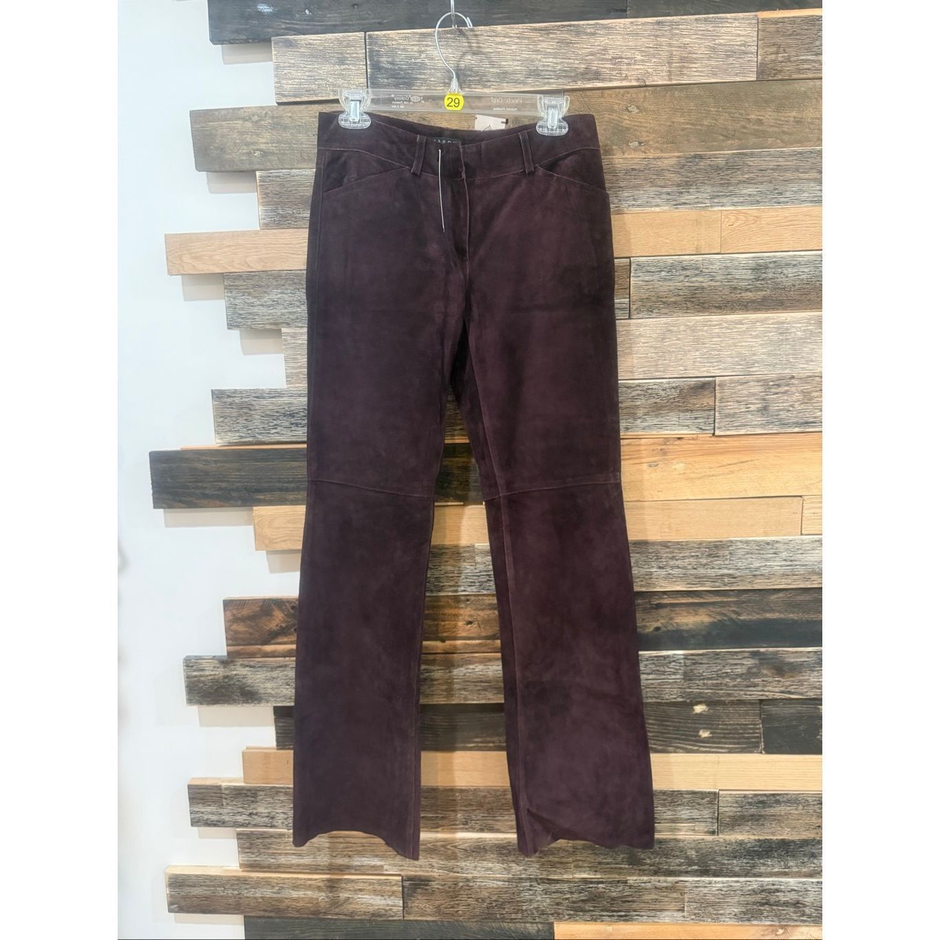 Theory Theory NWT Pants Women's Merlot Suede Leather Fully Lined Bo Size 27" / US 4 / IT 40 - 1 Thumbnail