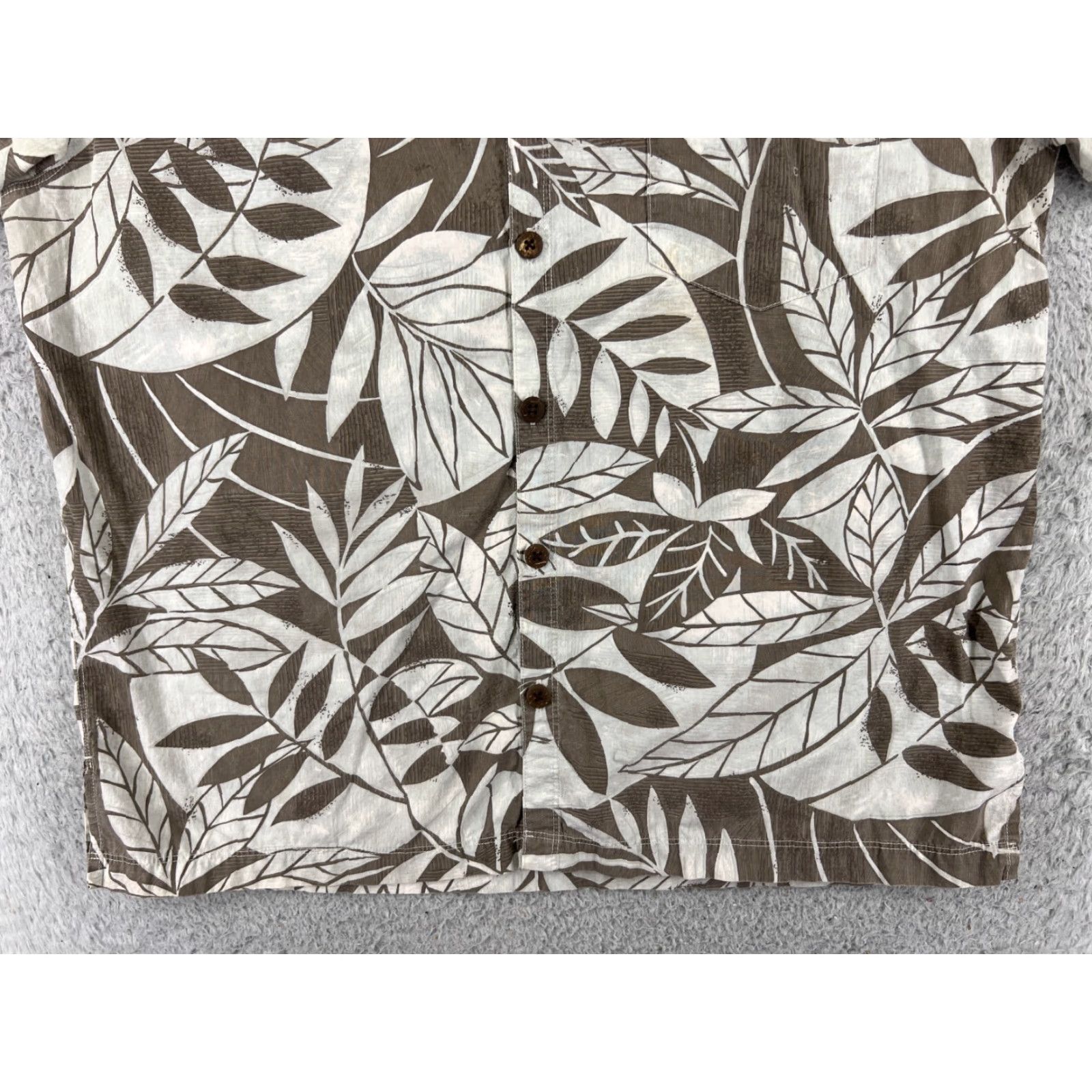 Vintage Pau Hana Hawaiian Shirt Adult Large Brown Floral Cotton Short Sleeve Button Up Mens Size US L / EU 52-54 / 3 - 5 Thumbnail
