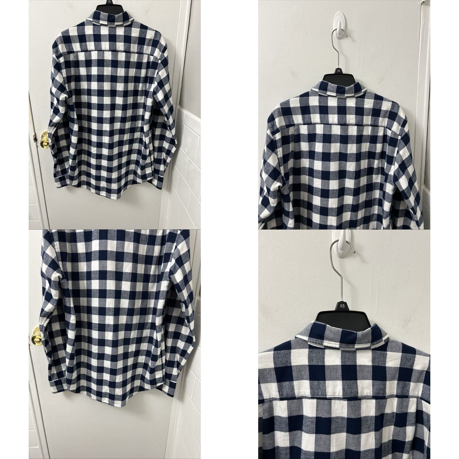 Uniqlo UNIQLO Button-Up Shirt Mens Small Blue Gingham Flannel Long Sleeve L/S Casual Mens Regular Fit Vintage No Size US S / EU 44-46 / 1 - 8 Thumbnail