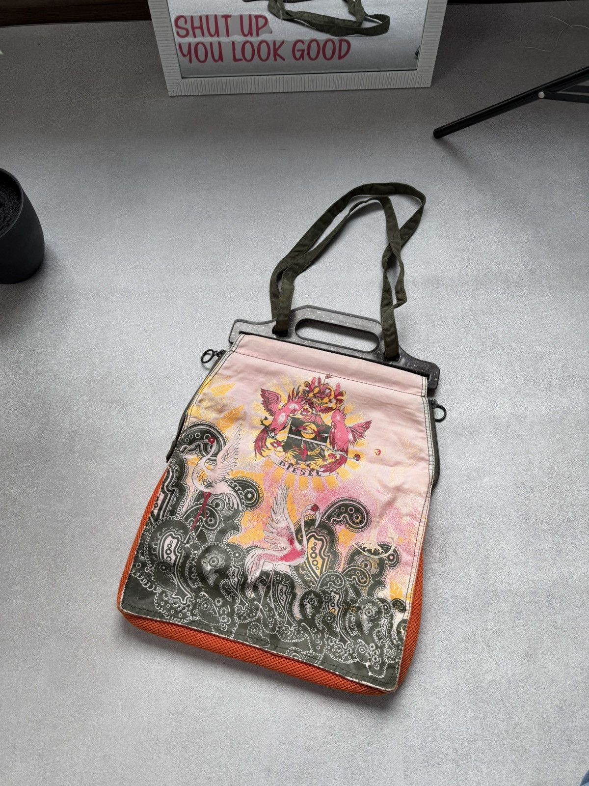 Diesel Rare Diesel Vintage Tote Bag Graphic Print Shopper Bag Y2K Size ONE SIZE - 3 Thumbnail