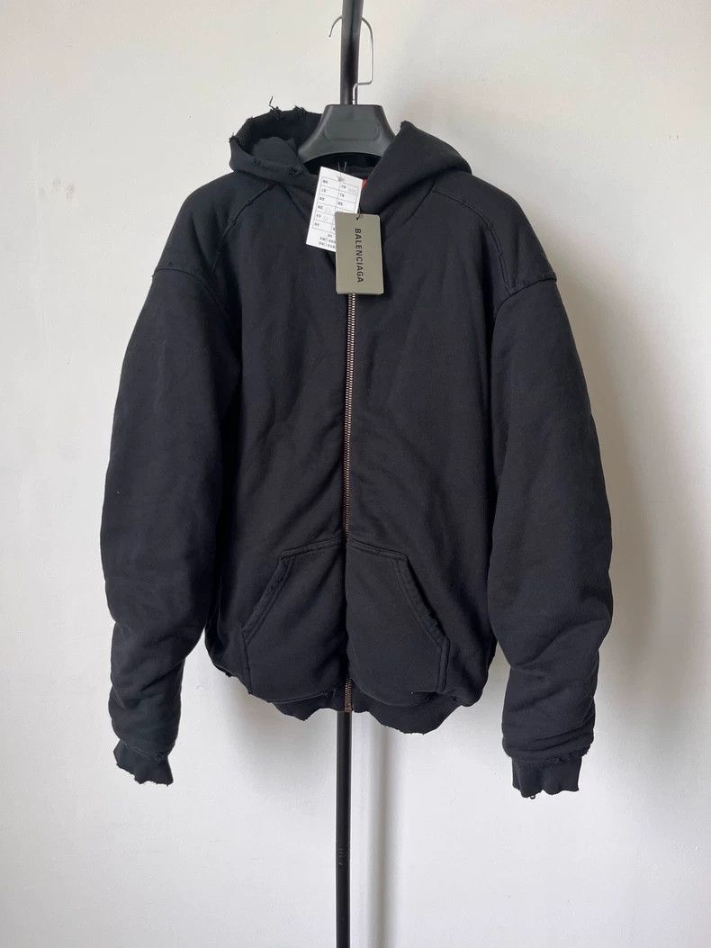 Balenciaga Balenciaga Solid hooded aviator jacket jacket Size US XXS / EU 40 - 1 Thumbnail