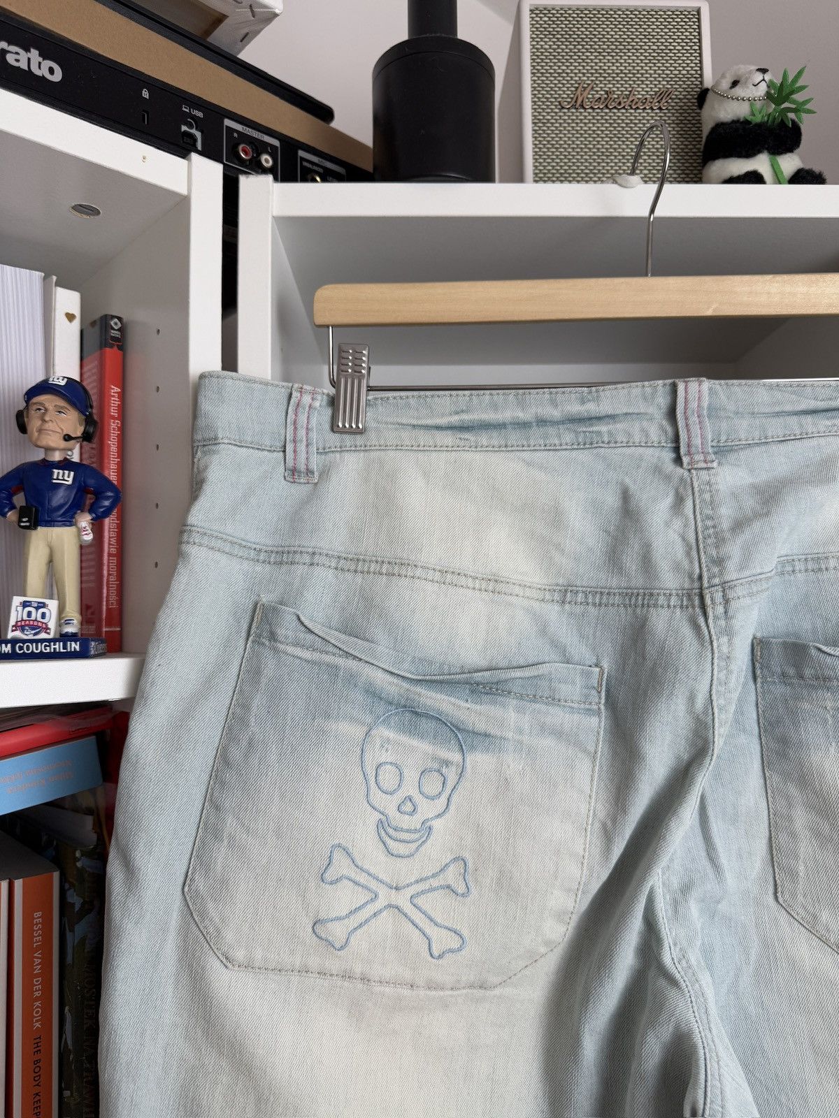Japanese Brand Vintage y2k avantgarde style skull logo denim pants 36 opium Size US 36 / EU 52 - 4 Thumbnail