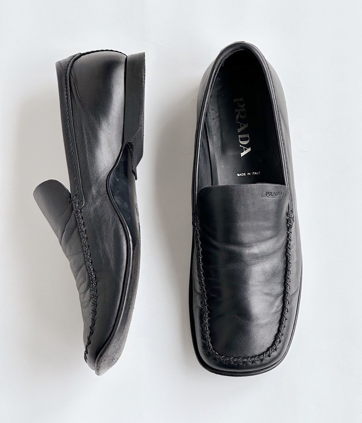 Prada Square Toe Loafers | Grailed