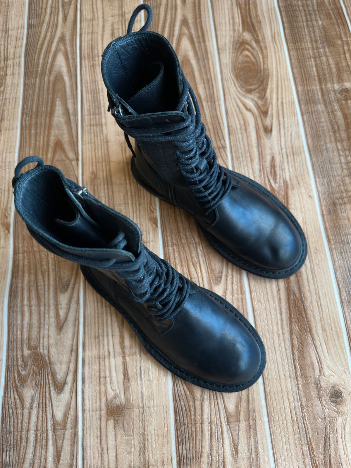 Ann Demeulemeester Ann Demeulemeester Lace Up Combat Leather Boots Size US 5 / IT 35 - 2 Thumbnail