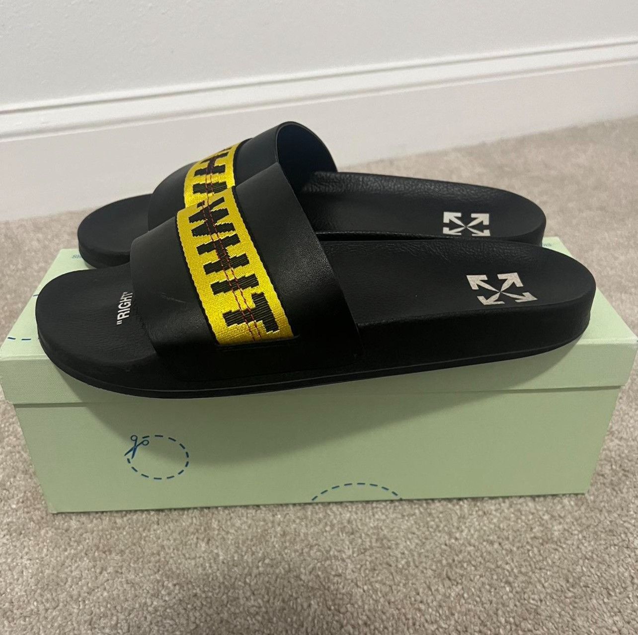 Vintage Off white industrial slides Grailed