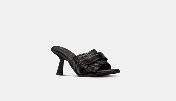 image of Dior O1Bcso1Str0524 Heel Shoesed Slide In Black, Women's (Size 8)