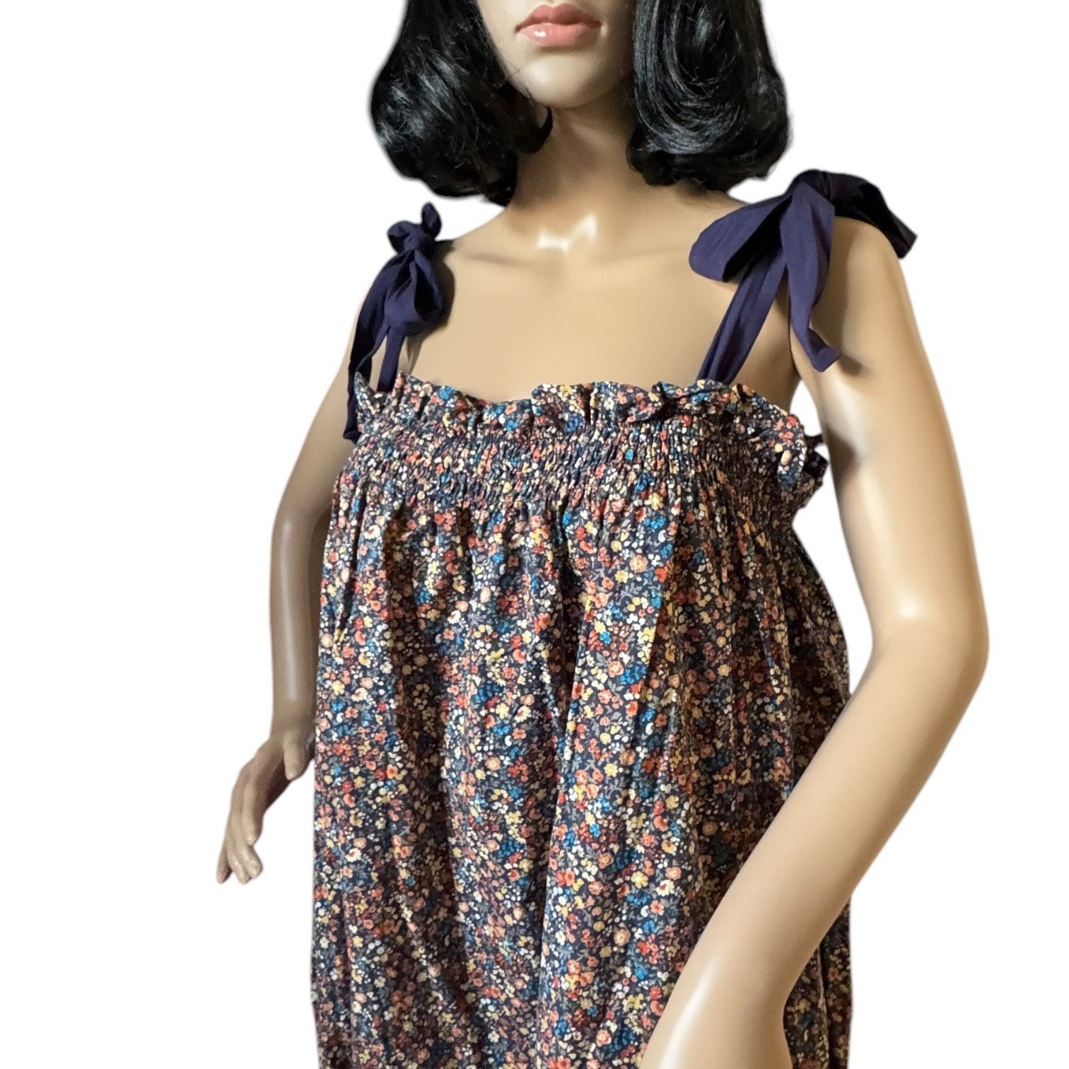 Other Sugar Lips Brandi Floral Shoulder Strap Dress navy Large Size L / US 10 / IT 46 - 6 Thumbnail