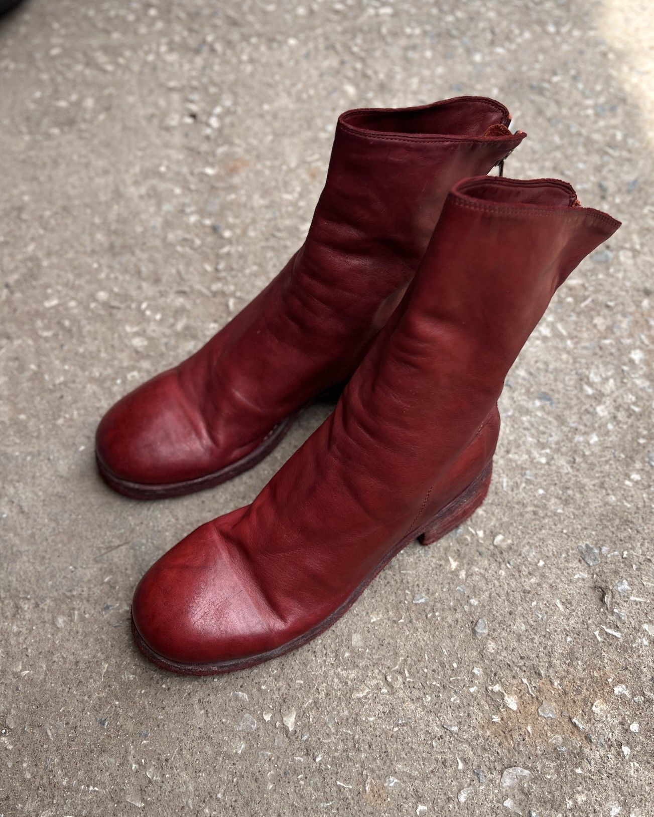 Guidi Guidi 788z Back Zip Red Boots Size US 7.5 / EU 40-41 - 3 Thumbnail