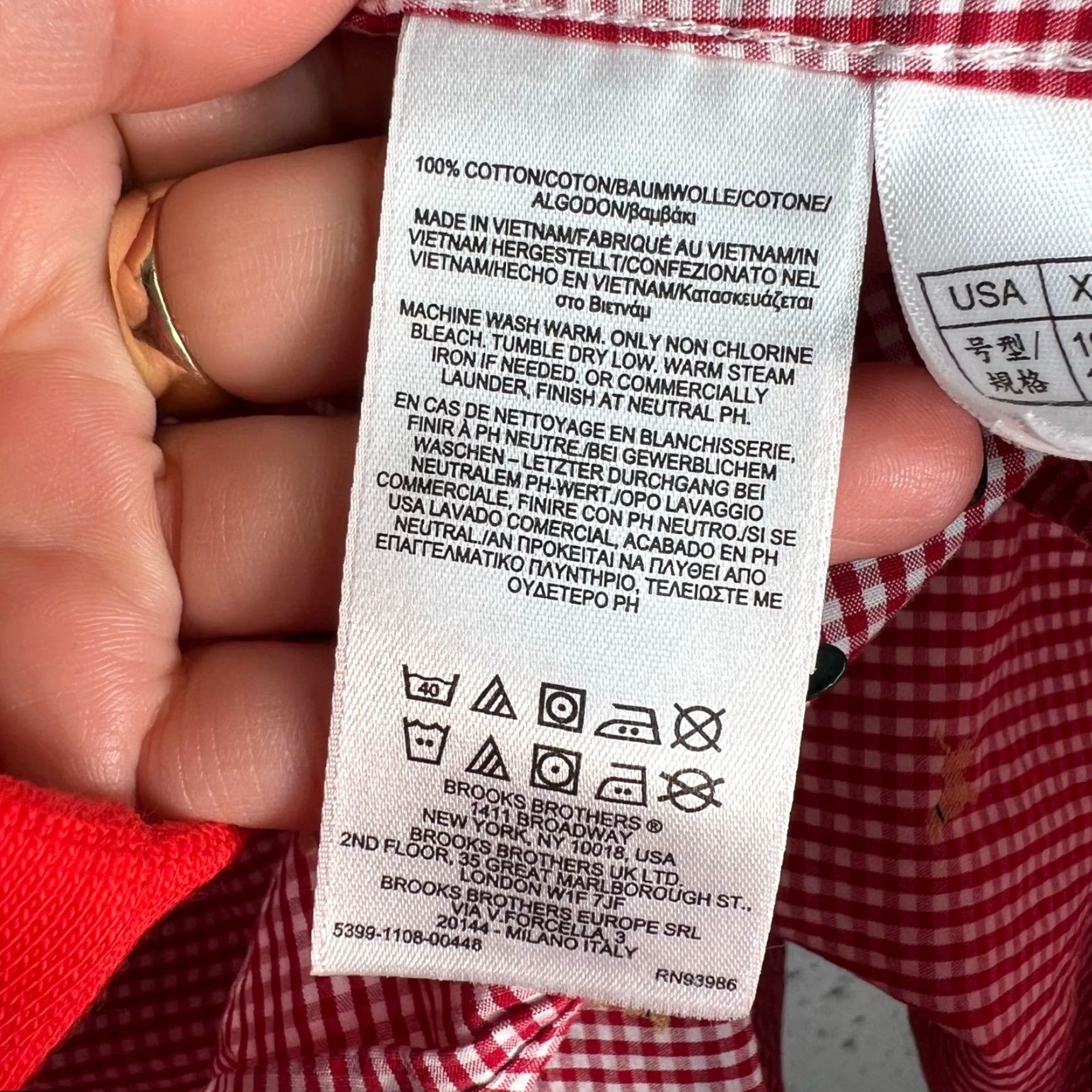Brooks Brothers Brooks Brothers Red Gingham Regent Fit XXL Long Sleeve Shirt Dog Embroidery Size US XXL / EU 58 / 5 - 4 Thumbnail