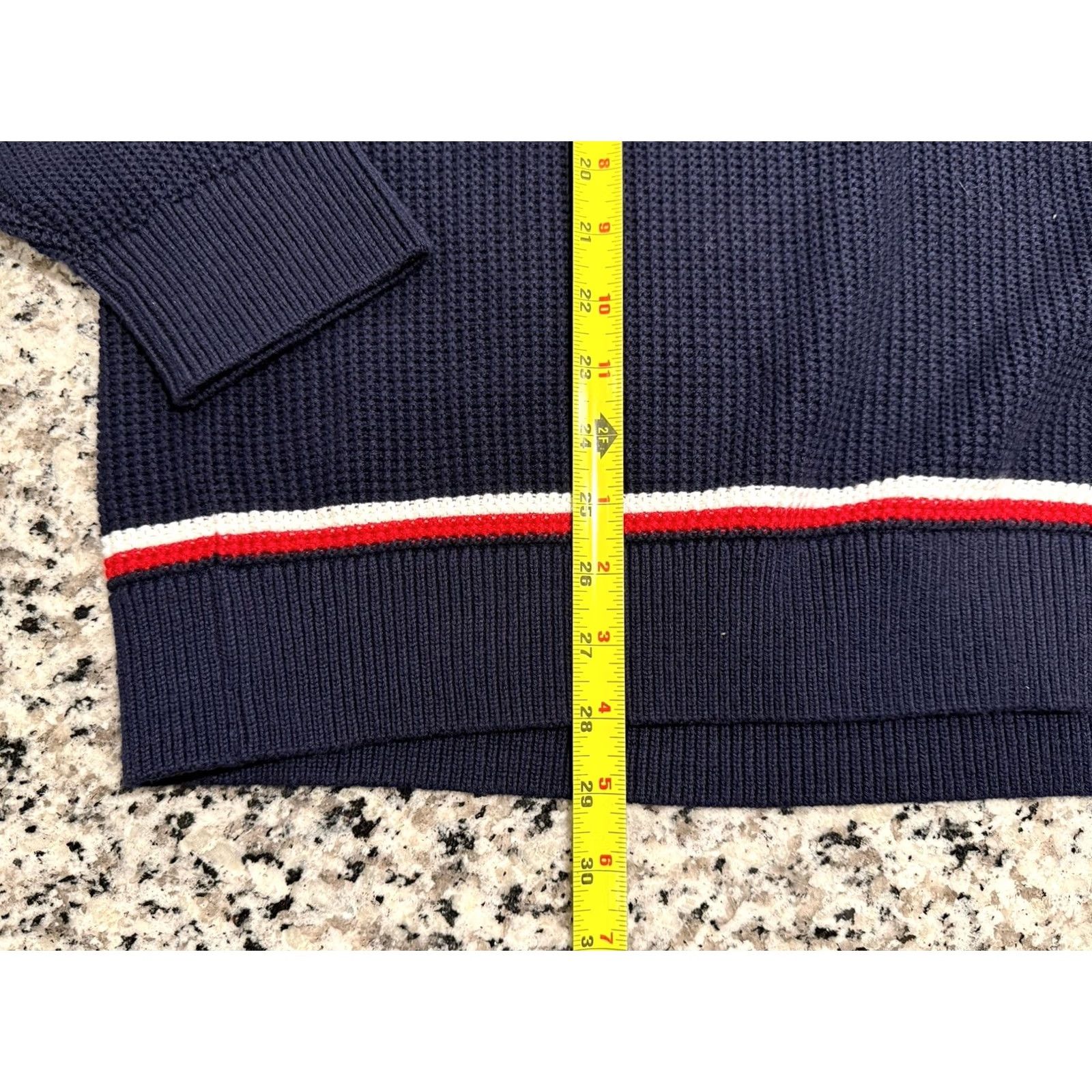 Tommy Hilfiger NWT Tommy Hilfiger Sweater 3XL Blue 1/4 Zip Mens Cotton Long Sleeve Quarter-Zip Shirt Size US XXL / EU 58 / 5 - 2 Thumbnail