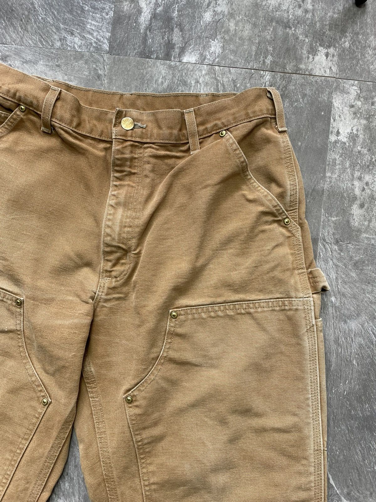 Carhartt Vintage Baggy Carhartt Double Knee Faded Tan Dirty Carpenter Size US 34 / EU 50 - 7 Thumbnail