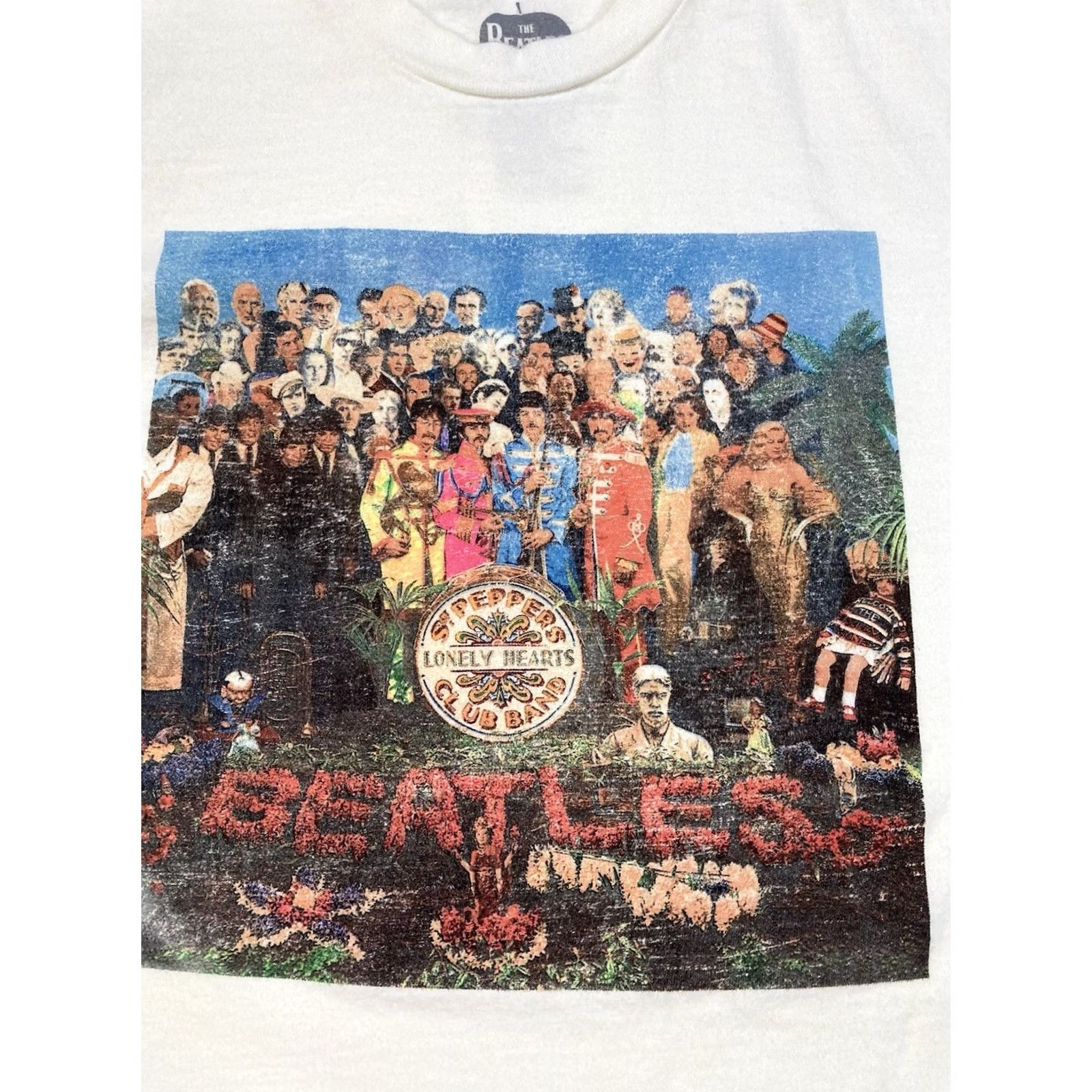 Vintage The Beatles T-Shirt Women Small White Music Shirt Short Sleeve Crew Neck Casual Retro Band Size S / US 4 / IT 40 - 2 Thumbnail
