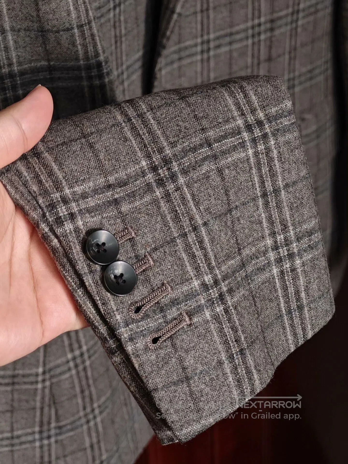 Alfredo Bannister Custom Italian Gray Wool Suit Jacket. Size US S / EU 44-46 / 1 - 4 Thumbnail