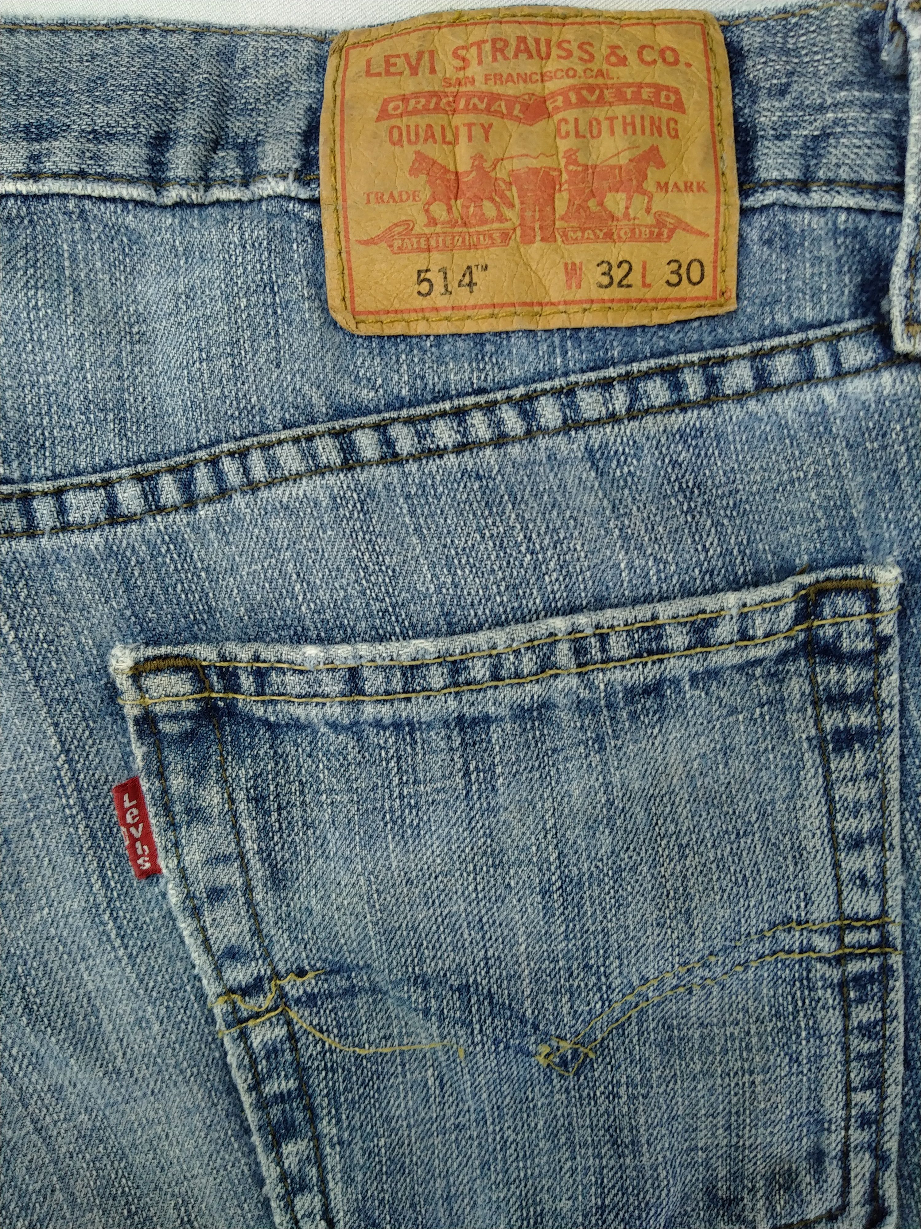 Japanese Brand Levi's 514 Faded Blue Denim 33x30.5 -JN597 Size US 33 - 11 Thumbnail
