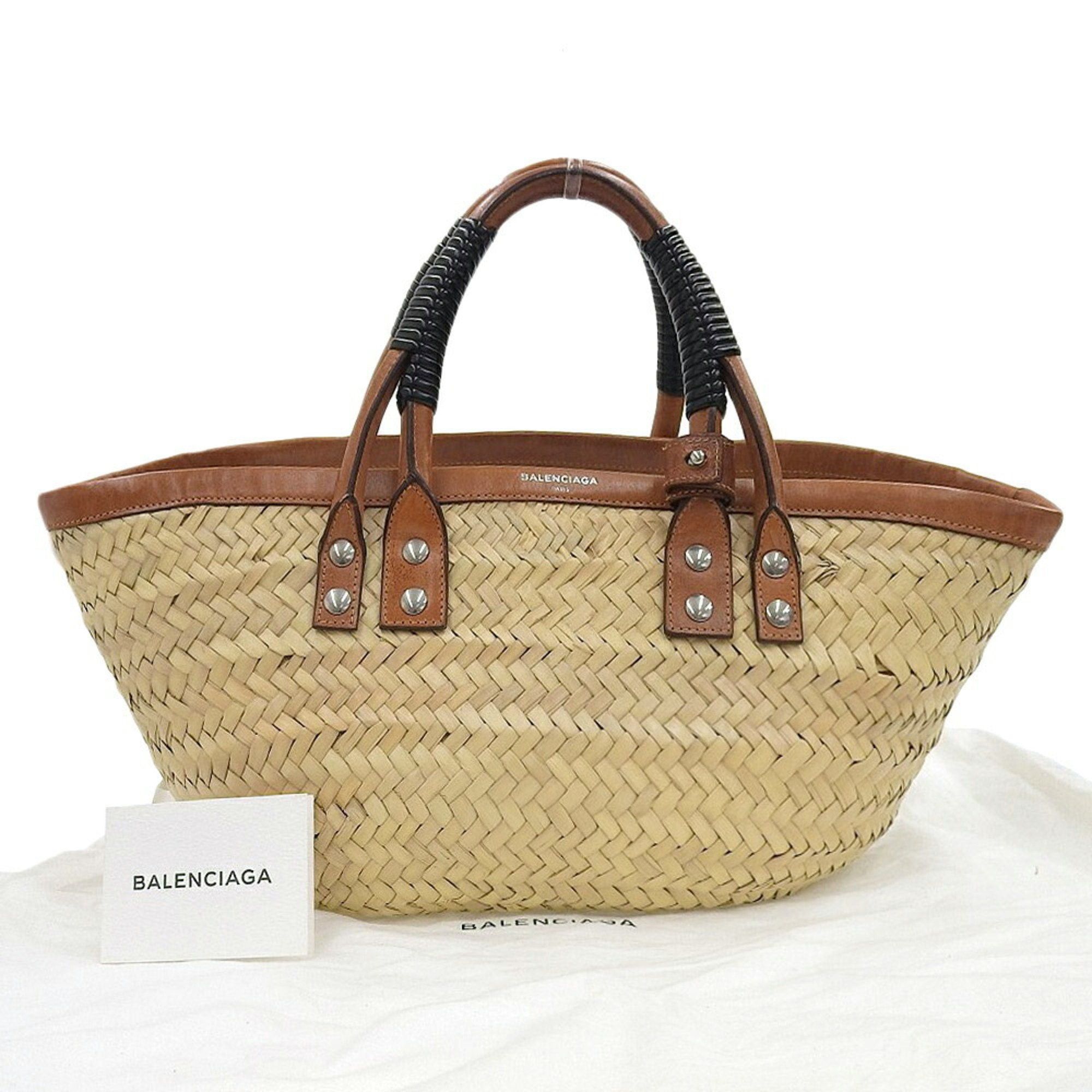 image of Balenciaga Bistro Pannier Basket Bag Handbag 452654 9262 B 002123 Summer in Brown, Women's