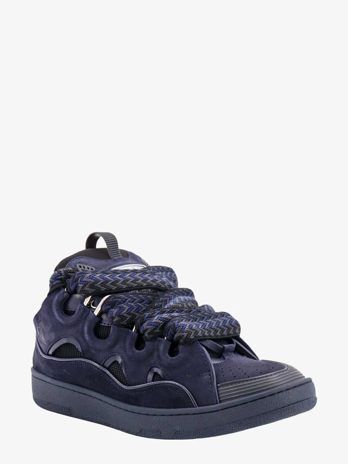 Lanvin o1w1db10125 Curb Lace Up Sneakers in Blue Size US 8 / EU 41 - 2 Thumbnail