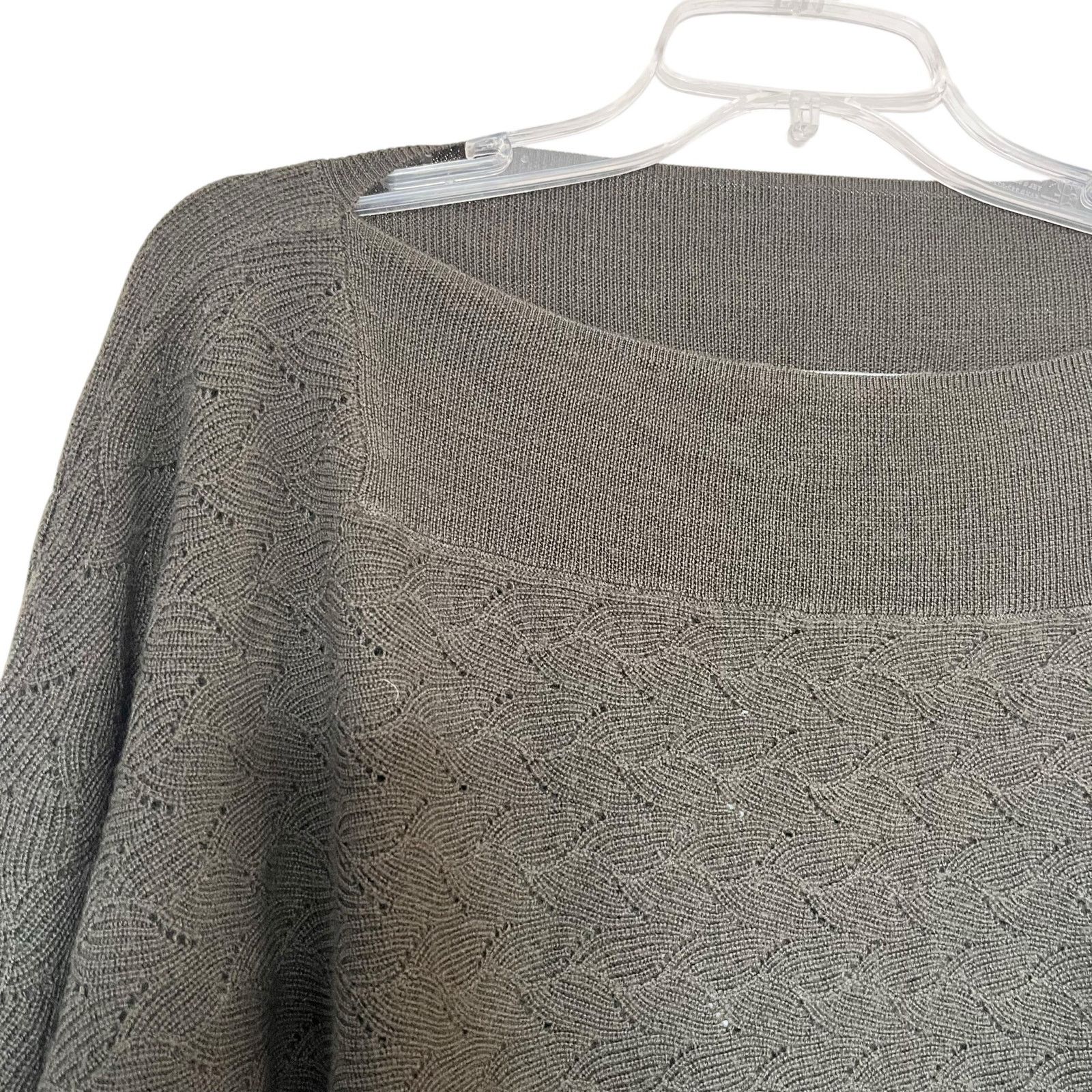 Trina Turk Trina Turk Halima Blouson Knit Cypress Green Wool Sweater Size L / US 10 / IT 46 - 3 Thumbnail