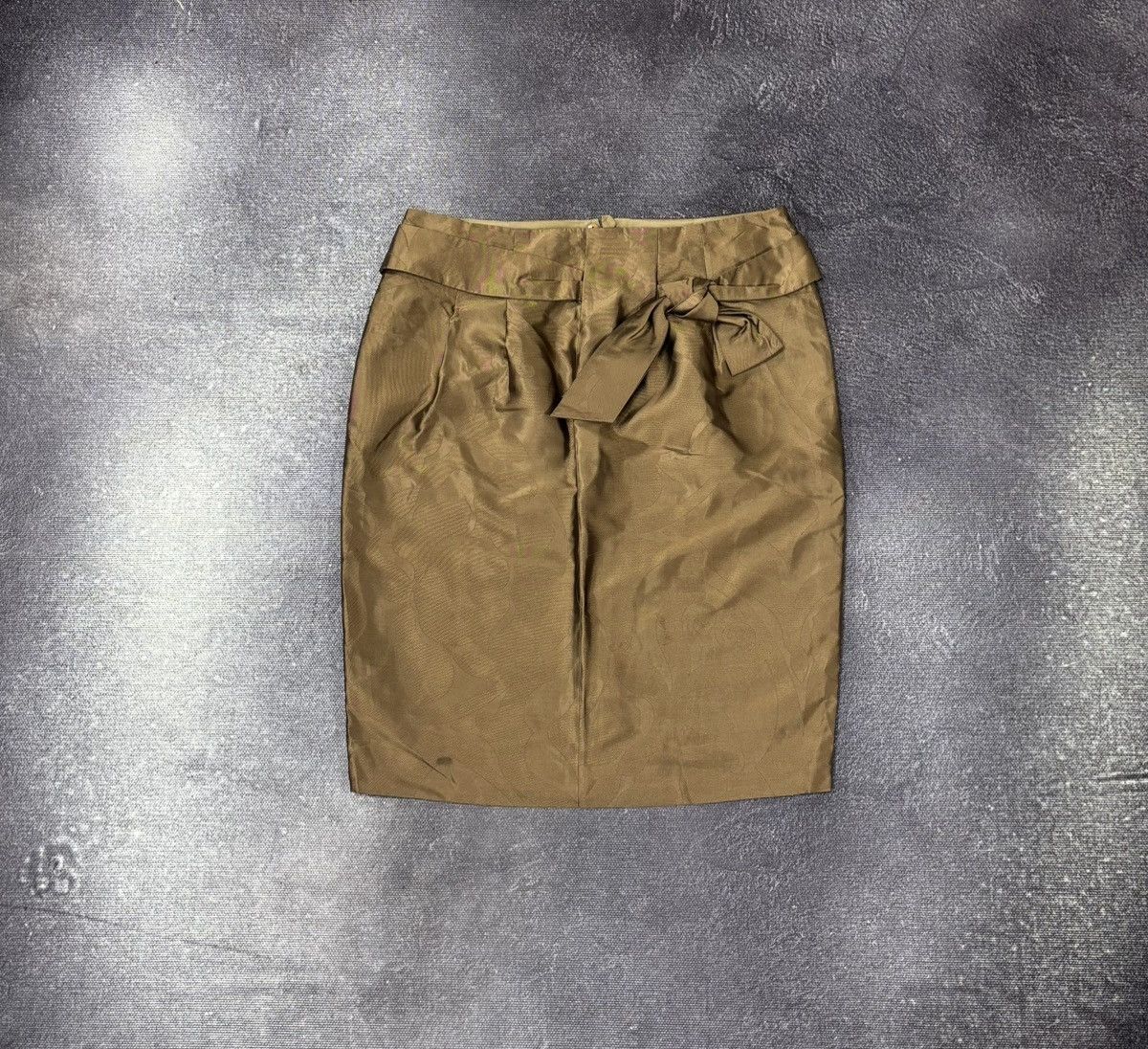 Escada Escada High-Waisted Bow Belt Luxury Silk Pencil Skirt Size 27" / US 4 / IT 40 - 1 Thumbnail