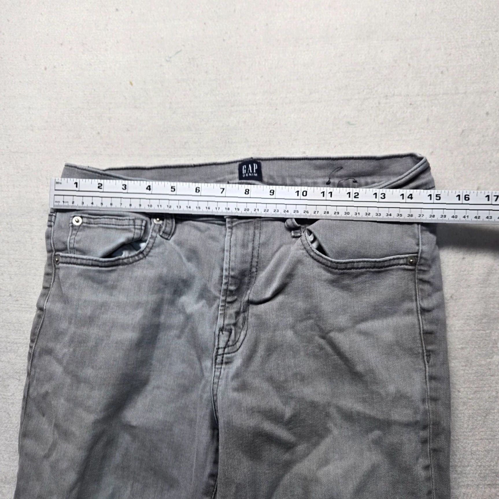 Gap Gap Slim Fit Straight Gray Denim Jeans Pants Women's Size 12 Size 34" / US 12 / IT 48 - 4 Thumbnail
