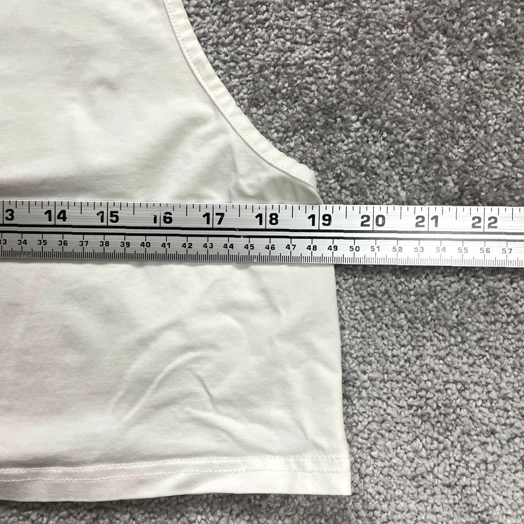 Vintage VINTAGE Laslulu Tank Top Womens Large White Sleeveless Cropped Casual Summer Muscular Basic Comfort Size L / US 10 / IT 46 - 4 Thumbnail
