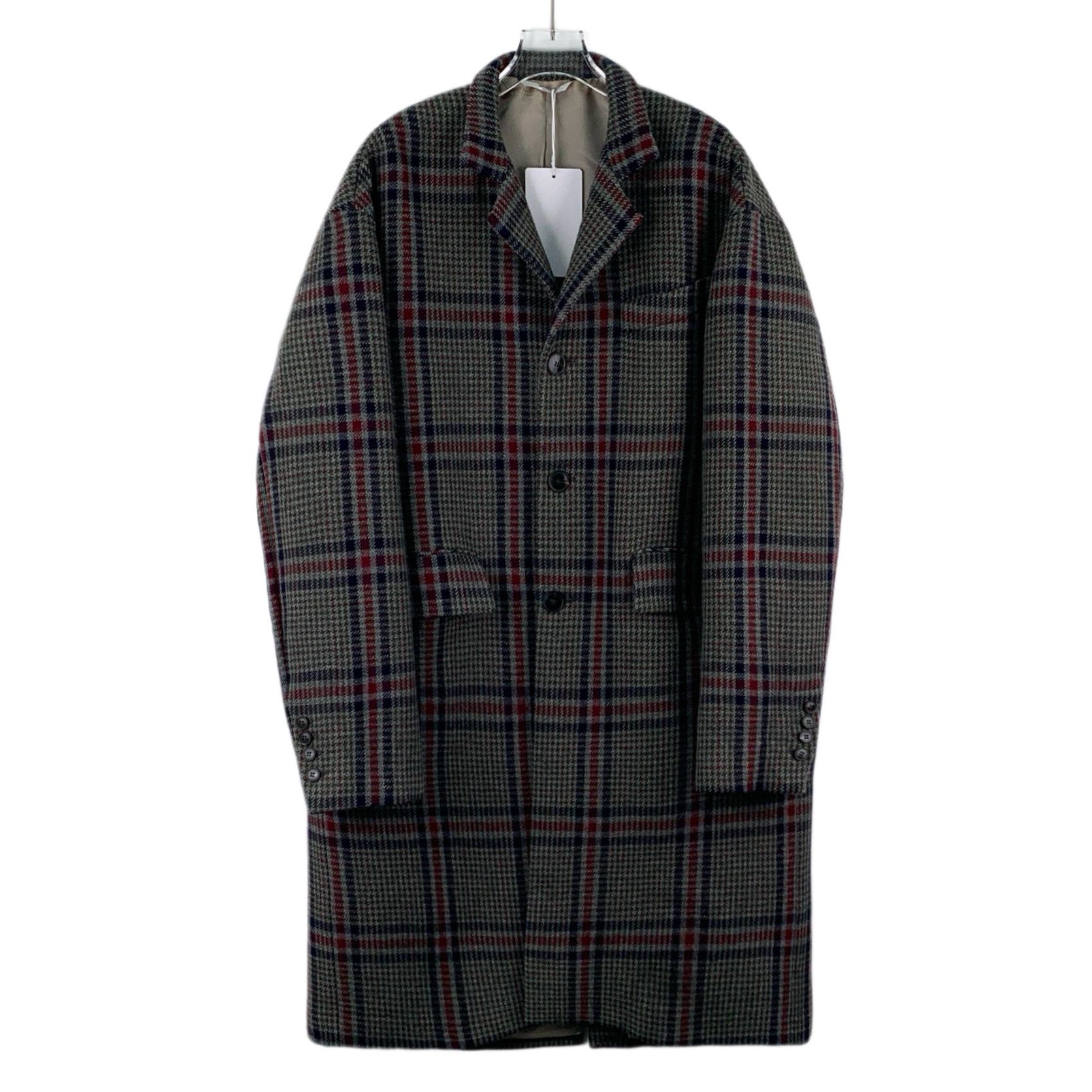 Valentino Valentino Houndstooth Wool Coat Colorblock (48) Size US M / EU 48-50 / 2 - 1 Thumbnail