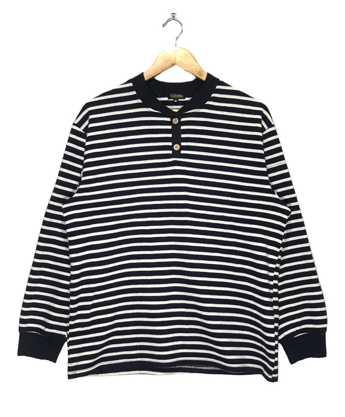 Japanese Brand × OVER THE STRiPES × Takumi Vintage Takemi Stripes Longsleeve Size US M / EU 48-50 / 2 - 1 Thumbnail