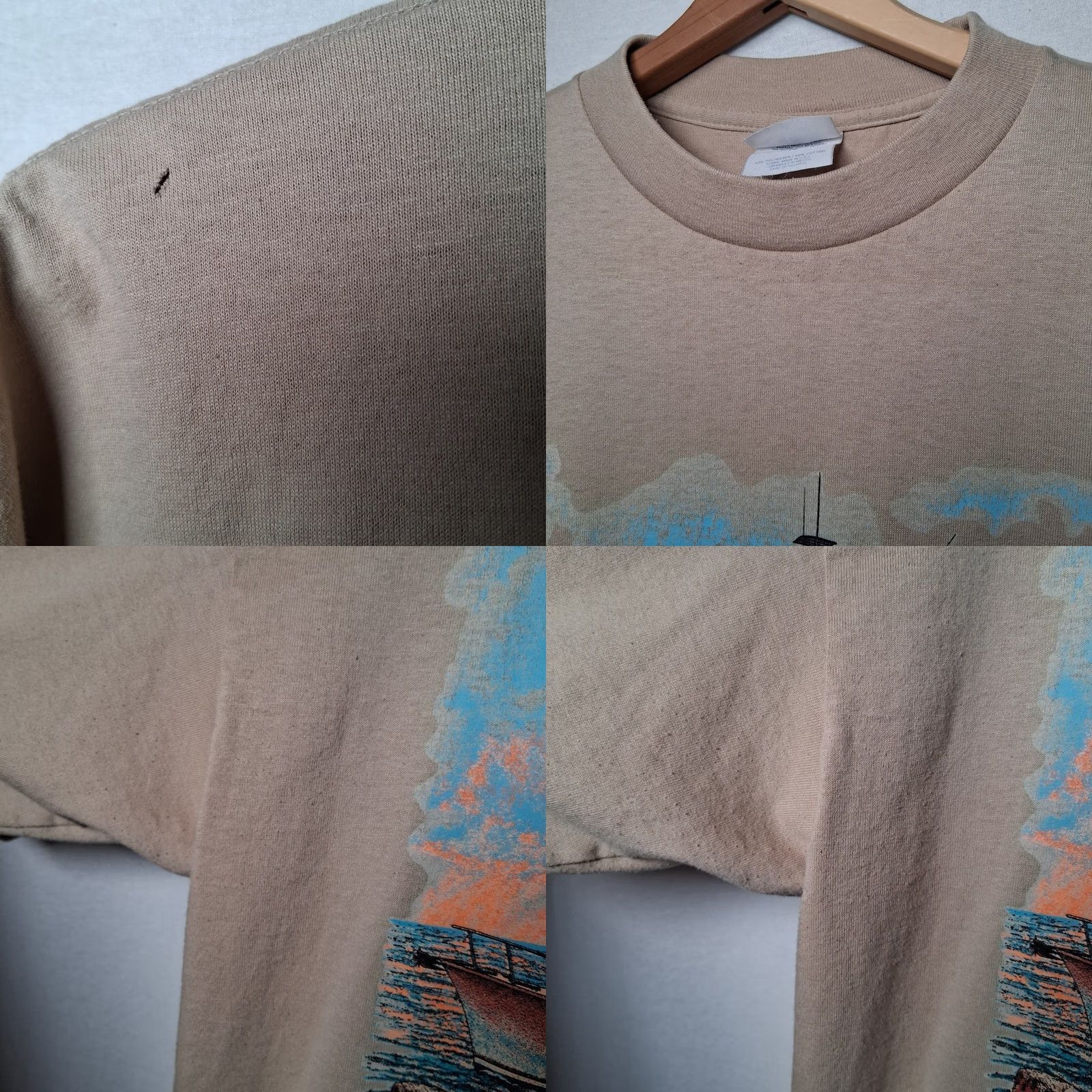 Vintage VINTAGE Destin Florida Shirt XL Fishing Boat Ocean Sunset Nautical Distressed Size US XL / EU 56 / 4 - 9 Thumbnail