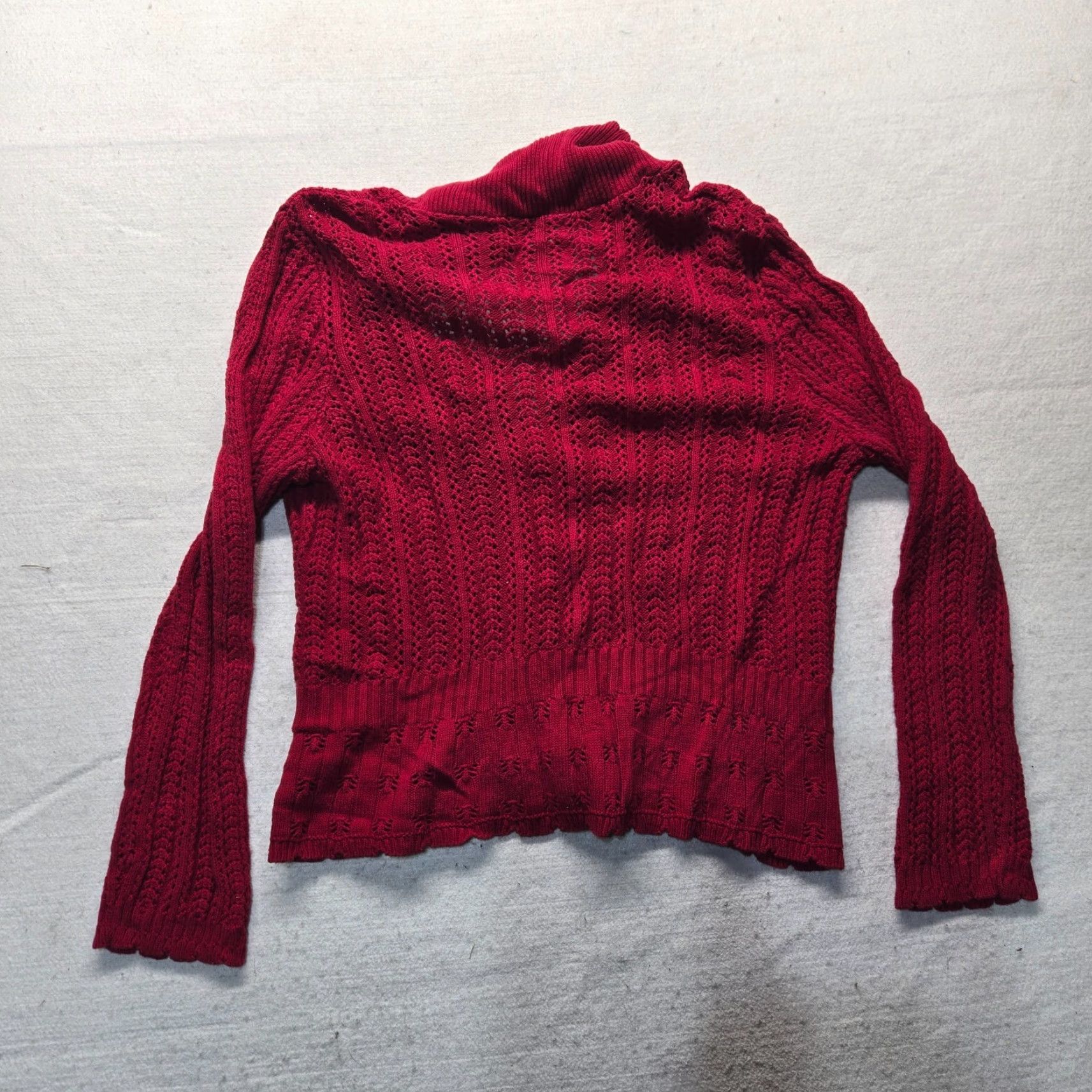 Vintage VINTAGE Notations Cardigan Sweater Women Solid Red Knit Button Front Long Sleeve L Large Winter Fall Spring Open-Knit Modern Classic Mens Womens? Size L / US 10 / IT 46 - 8 Thumbnail