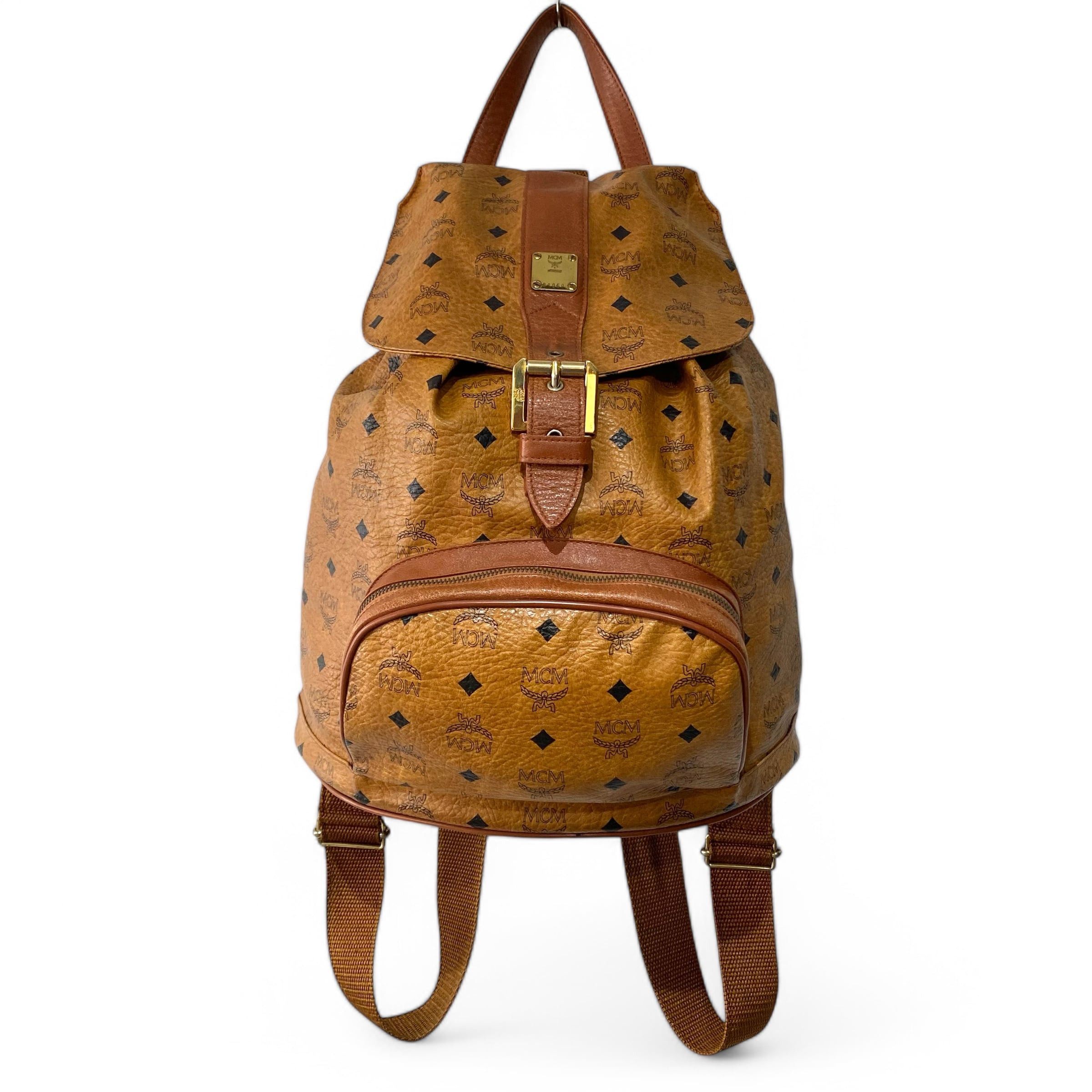 MCM Vintage MCM Visetos Backpack Cognac Size ONE SIZE - 1 Thumbnail