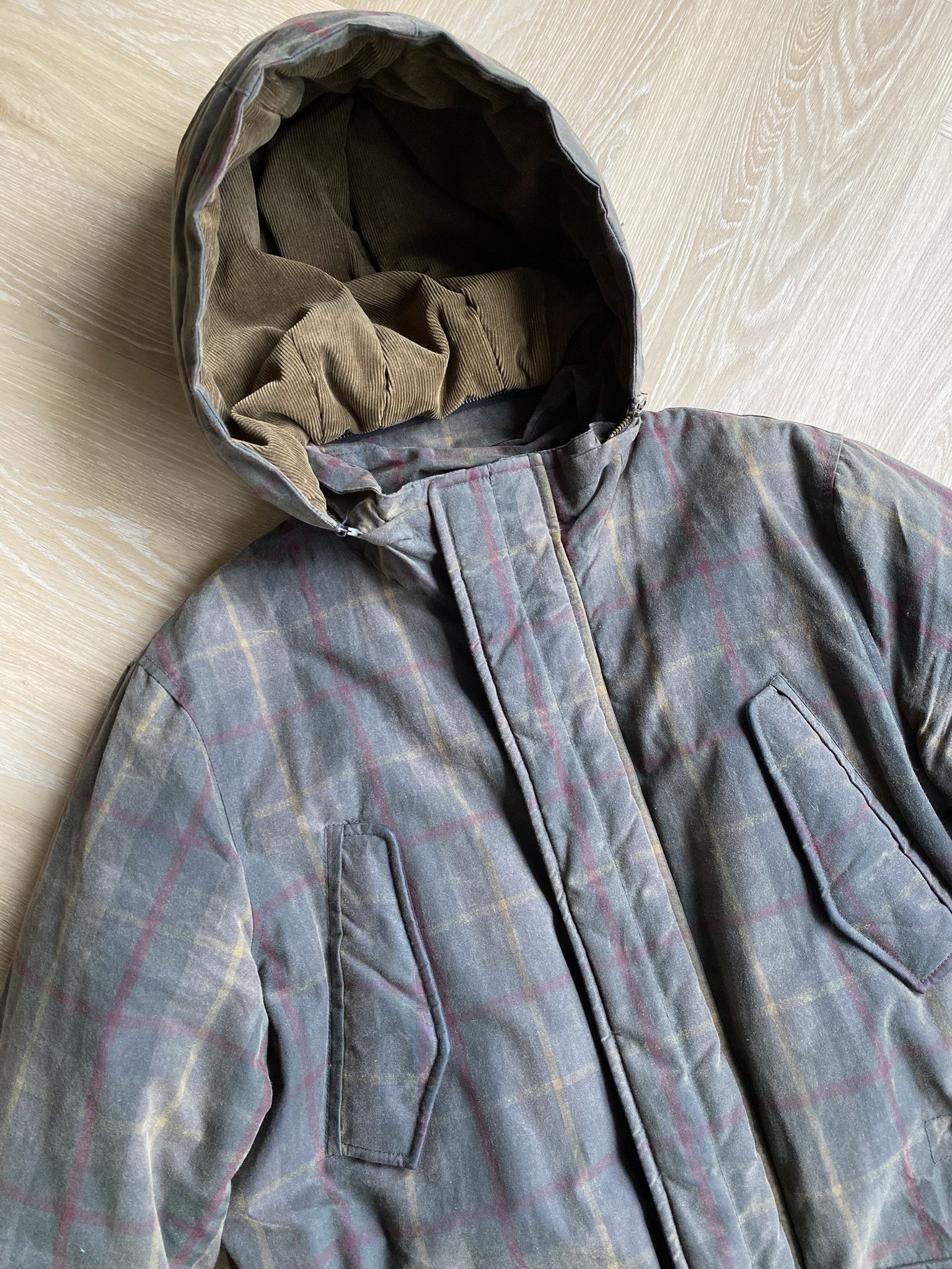 NN07 Waxed Check Coat - British Millerain Fabric Size US XL / EU 56 / 4 - 1 Thumbnail