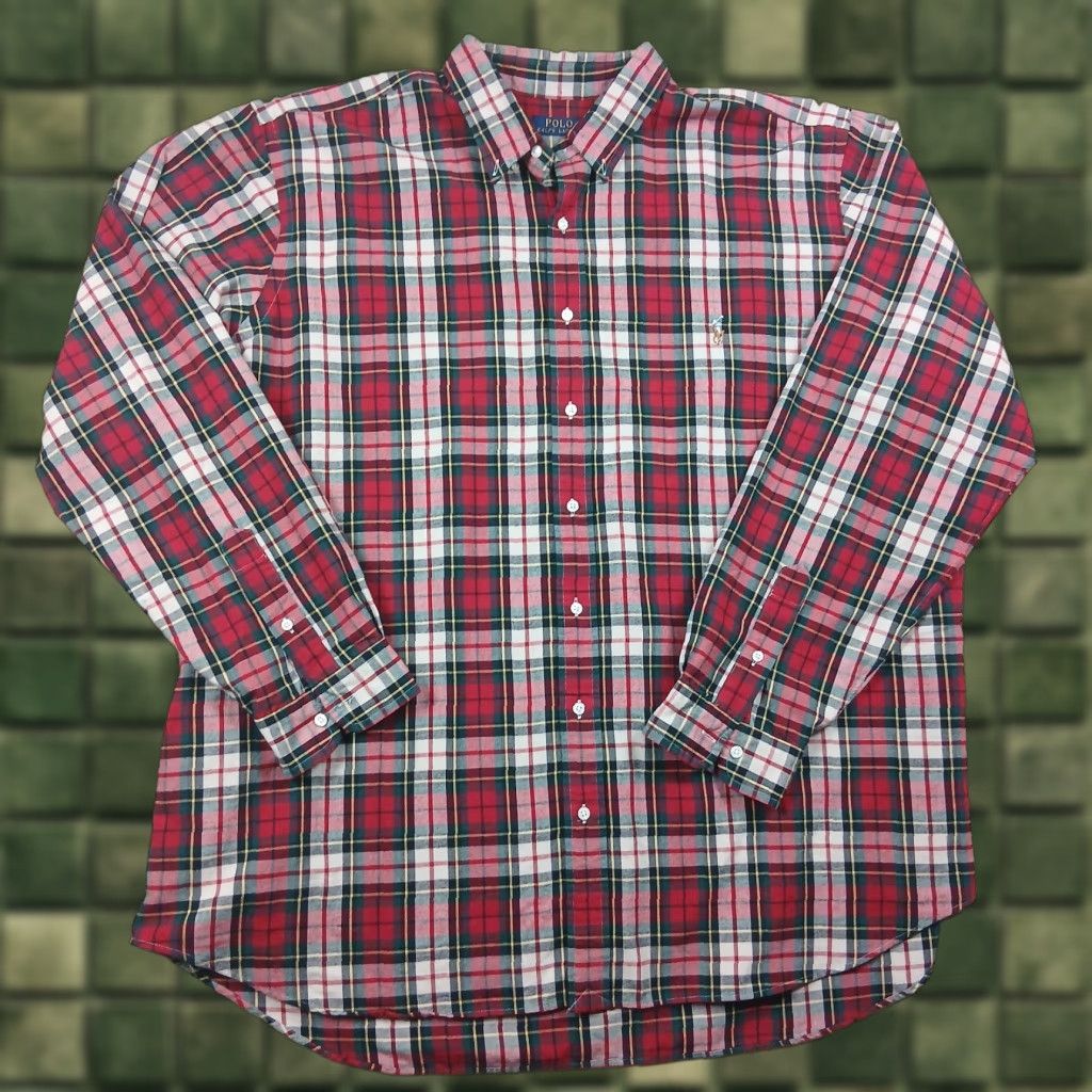 Polo Ralph Lauren Polo Ralph Lauren Button-Up Shirt Mens 3XL Tall Red Plaid Button-Down Classic Size US XXL / EU 58 / 5 - 1 Thumbnail