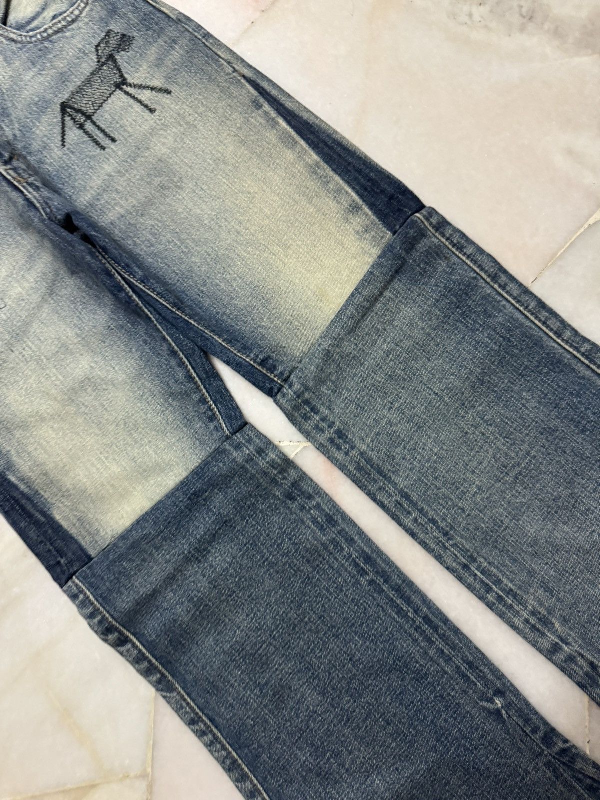 Levi's 💥RARE SELVEDGE💥LEVI'S ( LVC ) 505 BELL BOTTOM BIG E MUDWASH Size US 26 / EU 42 - 6 Thumbnail