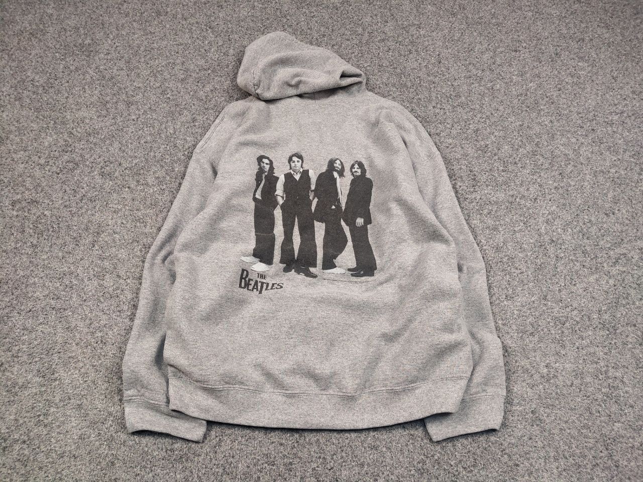 Band Tees Vintage The Beatles Band Logo Blank Gray Zip Hoodie Size US M / EU 48-50 / 2 - 2 Thumbnail