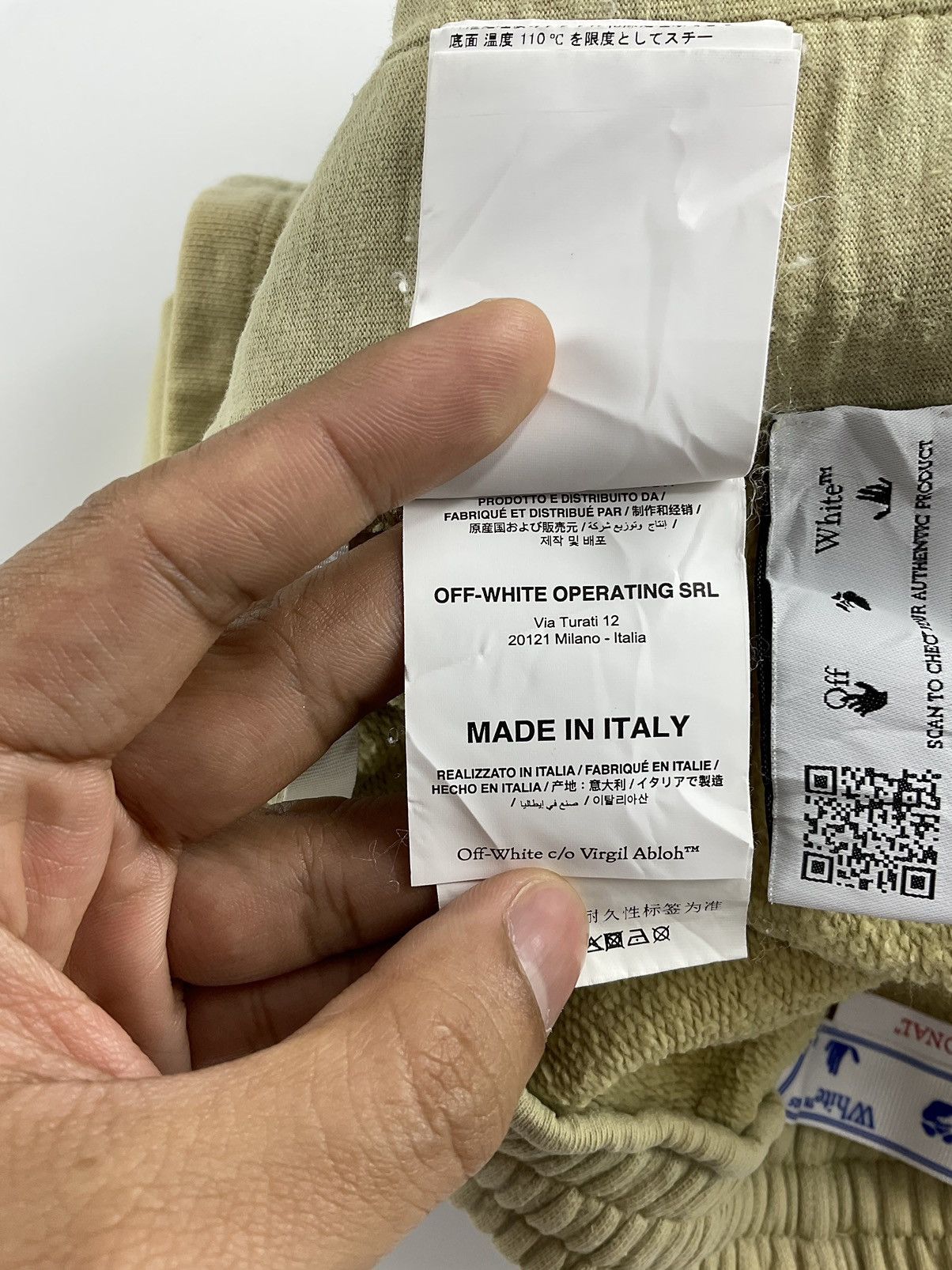 Off-White Off White Diagonal Sweatshort Size US 34 / EU 50 - 14 Thumbnail