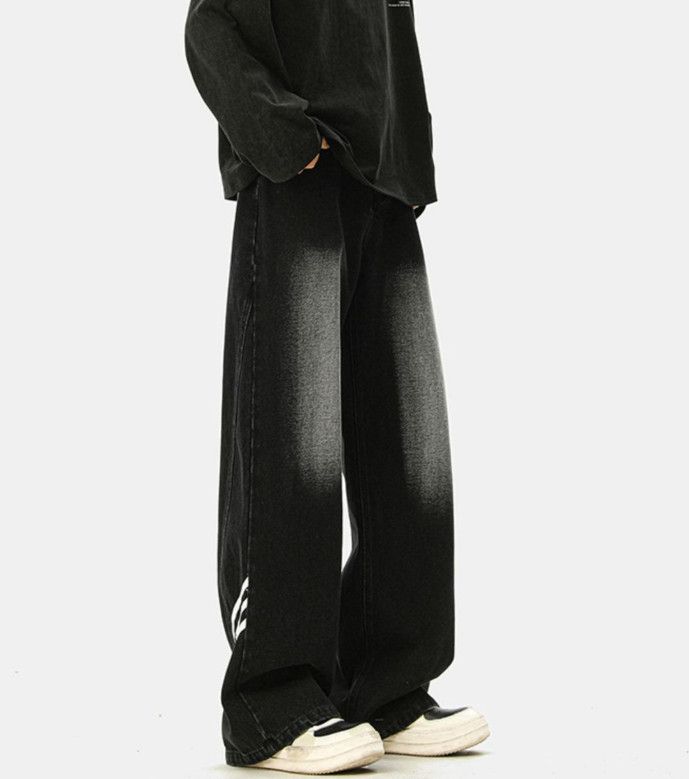 Japanese Brand Retro American high street straight patchwork work jeans Size US 32 / EU 48 - 3 Thumbnail