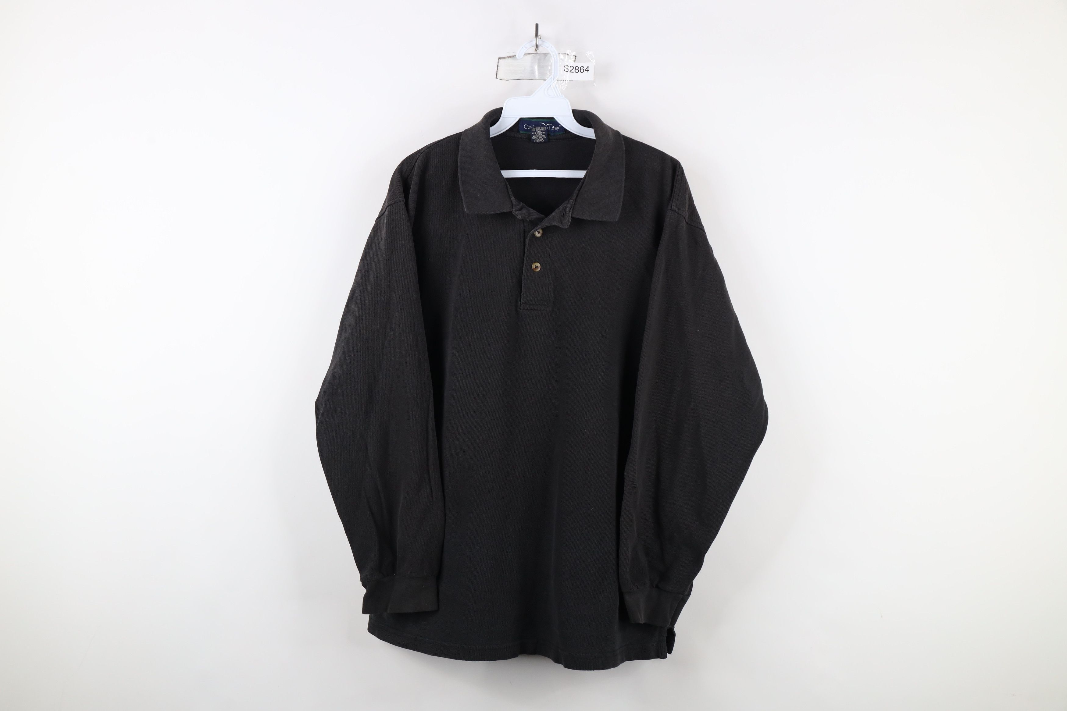Vintage Vintage 90s Streetwear Heavyweight Long Sleeve Rugby Polo Size US L / EU 52-54 / 3 - 1 Thumbnail