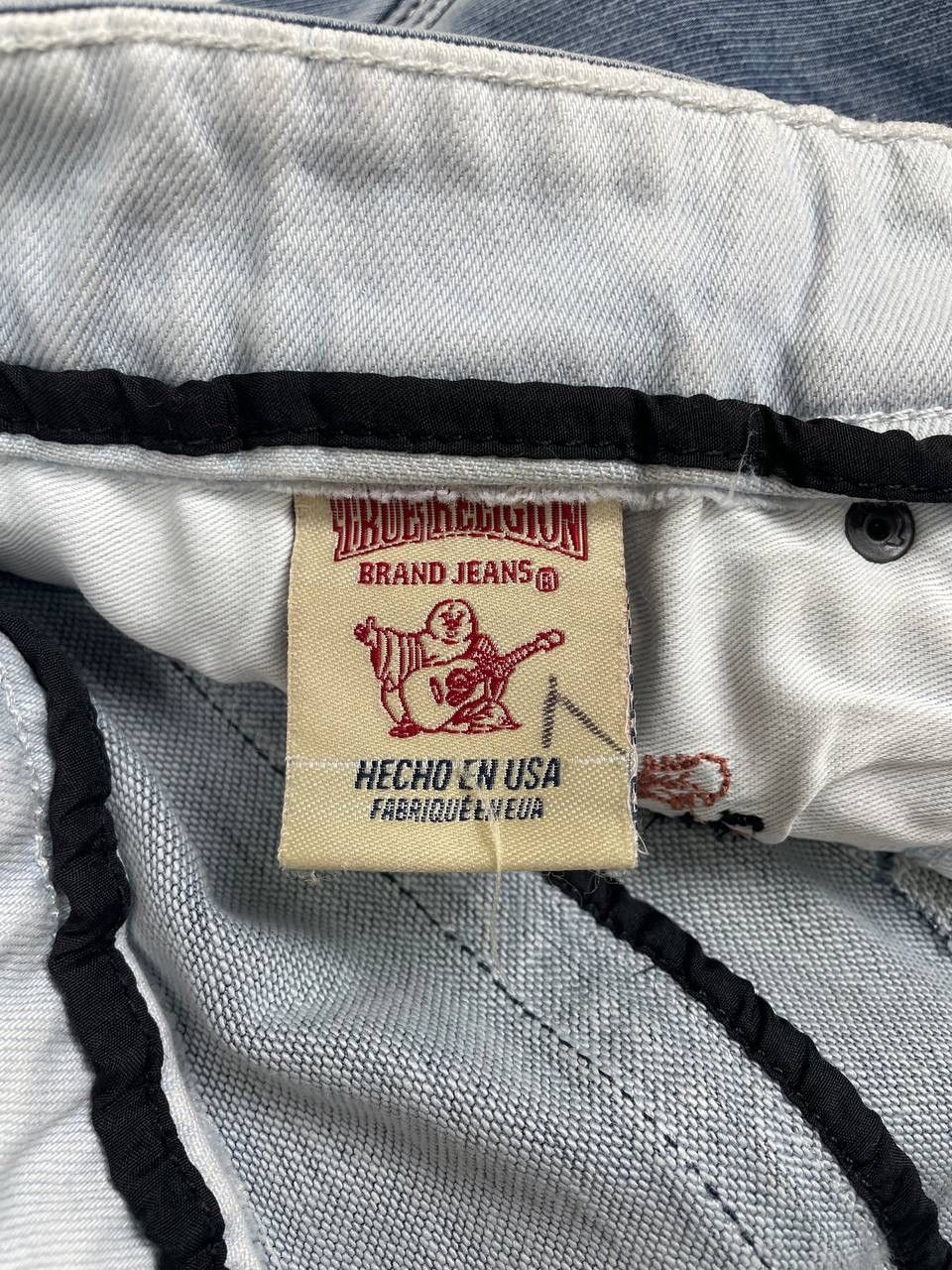 True Religion Y2K Grey Blue Distressed Jeans True Religion Aesthetic Size US 36 / EU 52 - 16 Thumbnail
