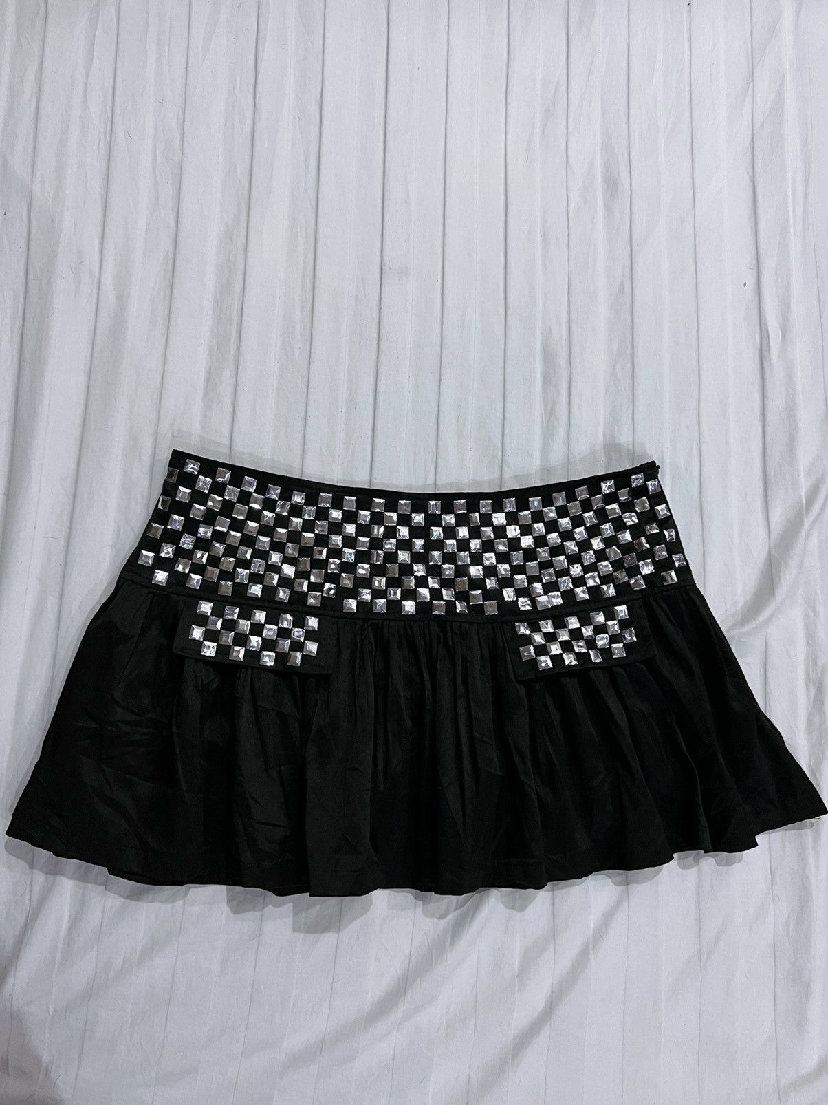 Japanese Brand Long Da pleated stud mini skirt 🖤🧛🏻‍♀️ Size 28" / US 6 / IT 42 - 8 Thumbnail