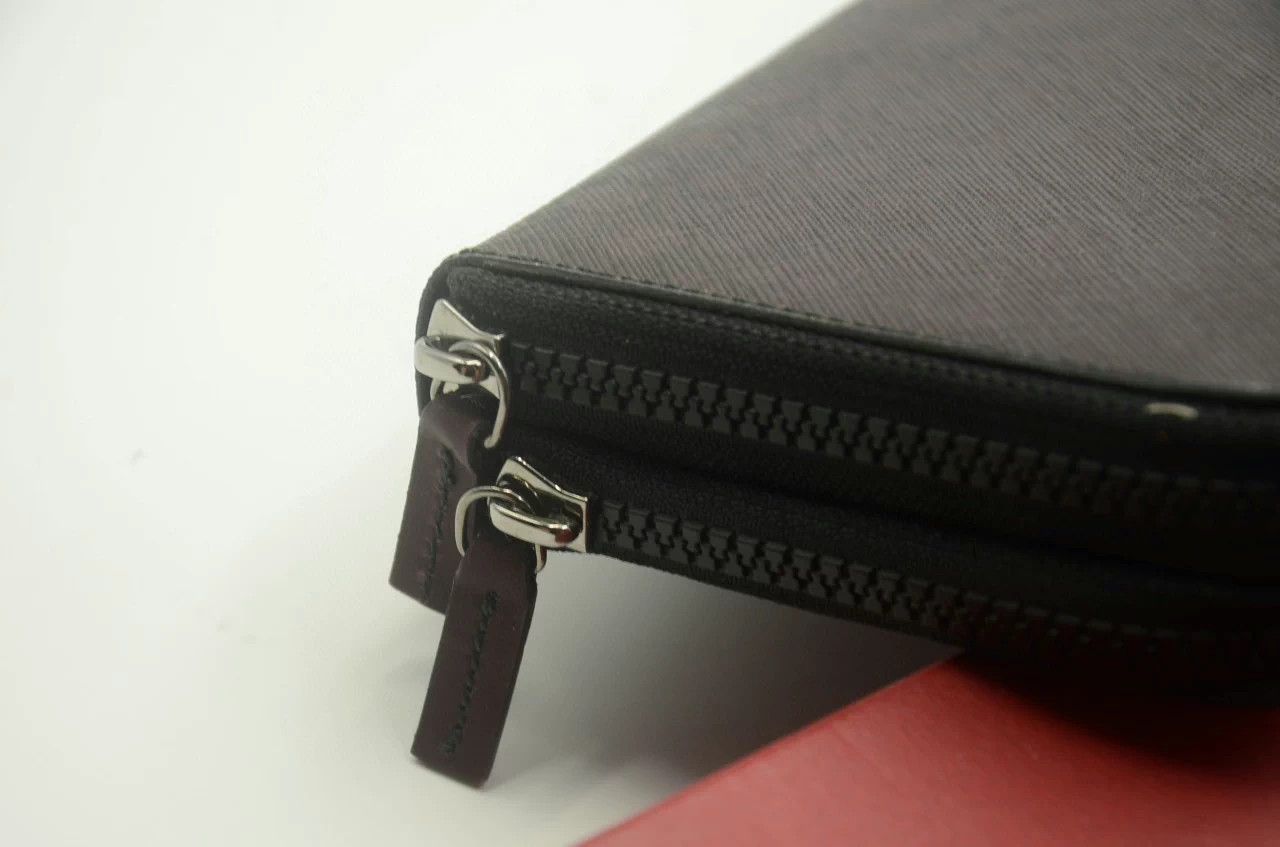 Salvatore Ferragamo Ferragamo Fortune Buckle Double Zip Clutch Wallet Full Logo Size ONE SIZE - 7 Thumbnail