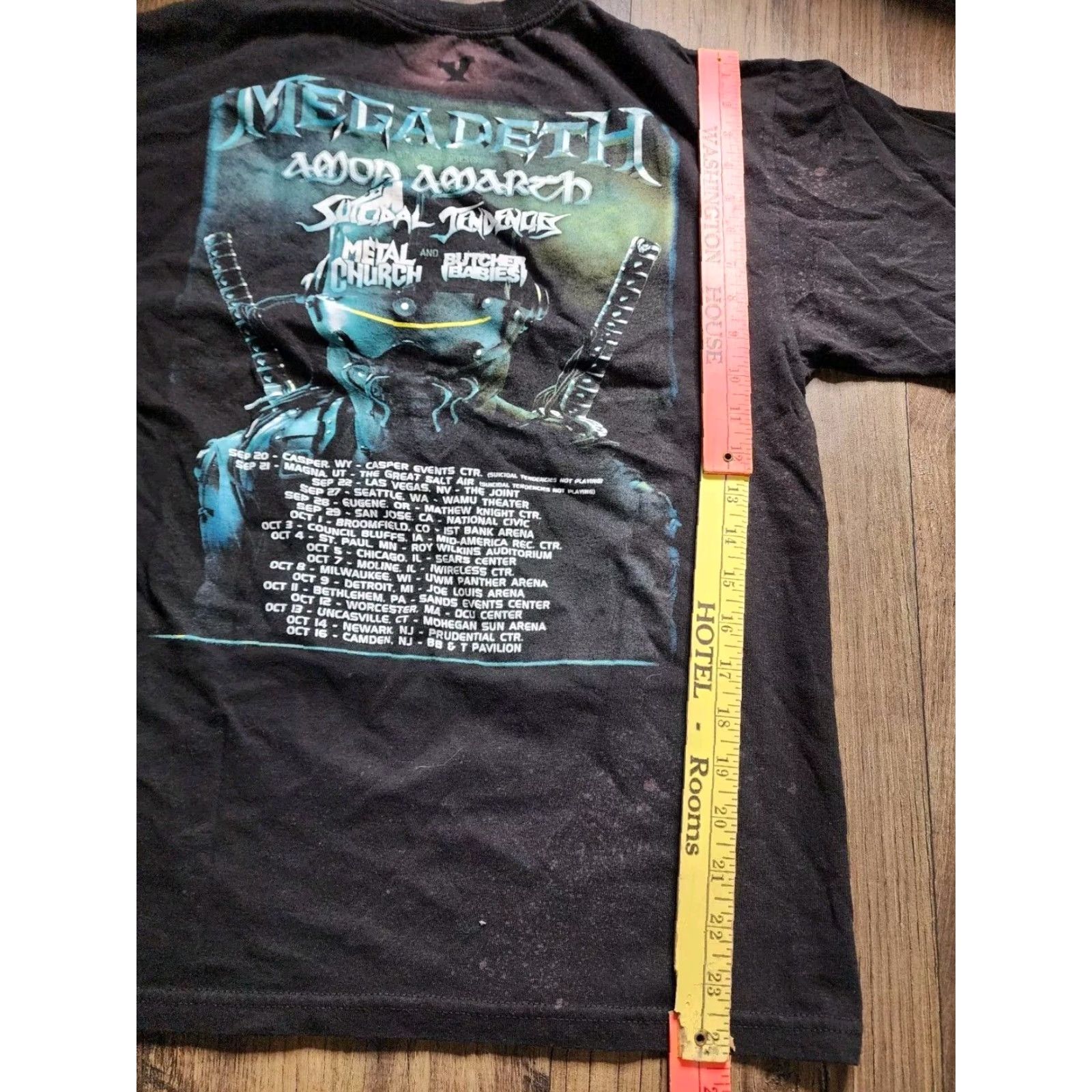 Doublet VINTAGE Megadeth Dystopia Tour T Shirt Mens Large Cotton Black Rock Band Double-Sided 2010s Size US L / EU 52-54 / 3 - 3 Thumbnail