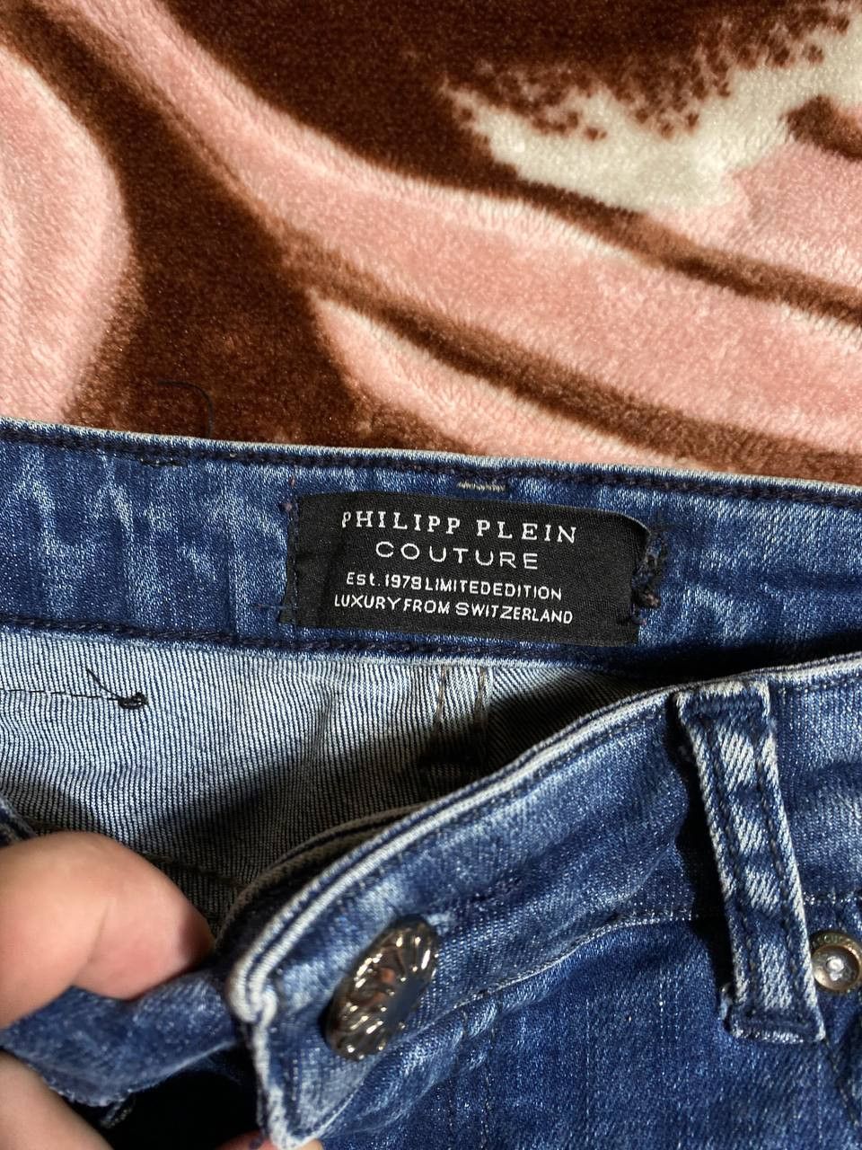 Philipp Plein Vintage Skull Denim Philipp Plein Distressed Fabric Style Size US 27 - 2 Thumbnail