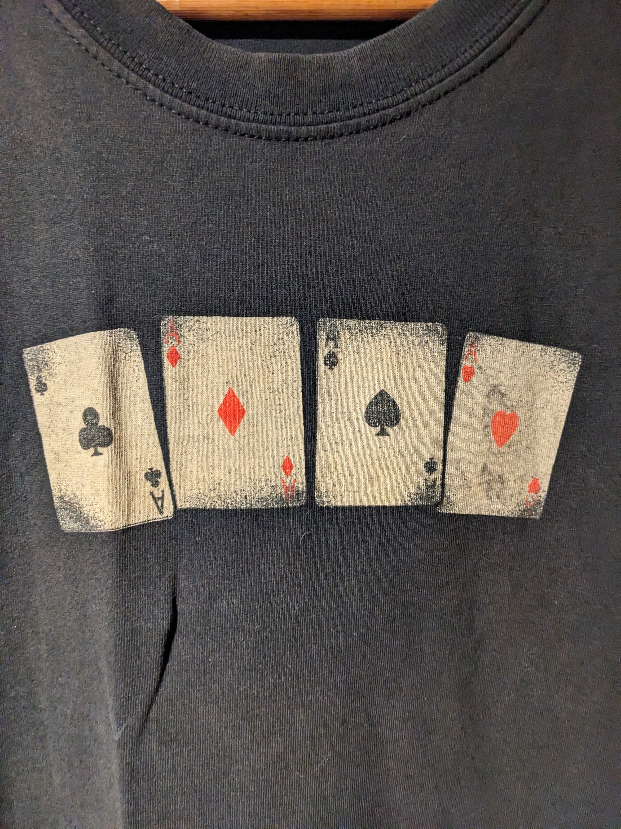 Other Vintage Y2K Four Of A Kind Aces Poker Graphic Large T-Shirt Size US L / EU 52-54 / 3 - 2 Thumbnail