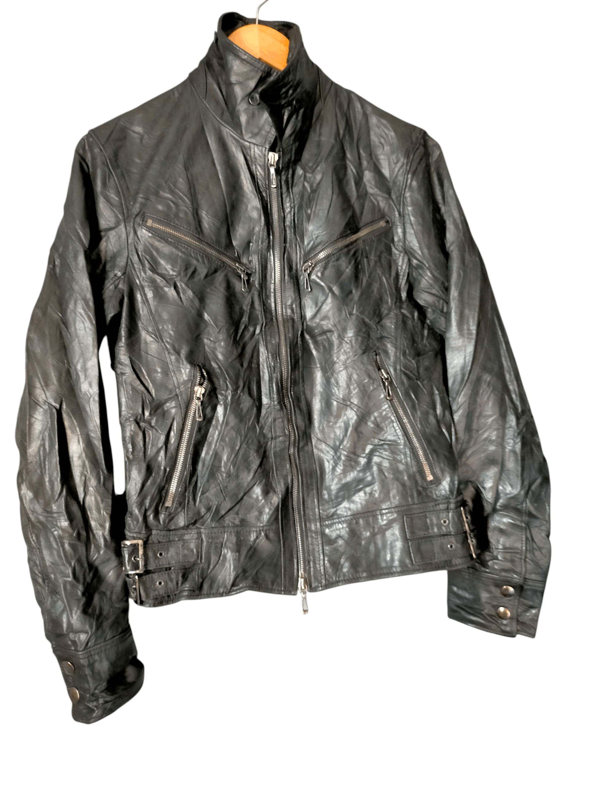 Tete Homme Tete Homme Issey Miyake Vintage Leather Ramones Jacket Size US M / EU 48-50 / 2 - 2 Thumbnail