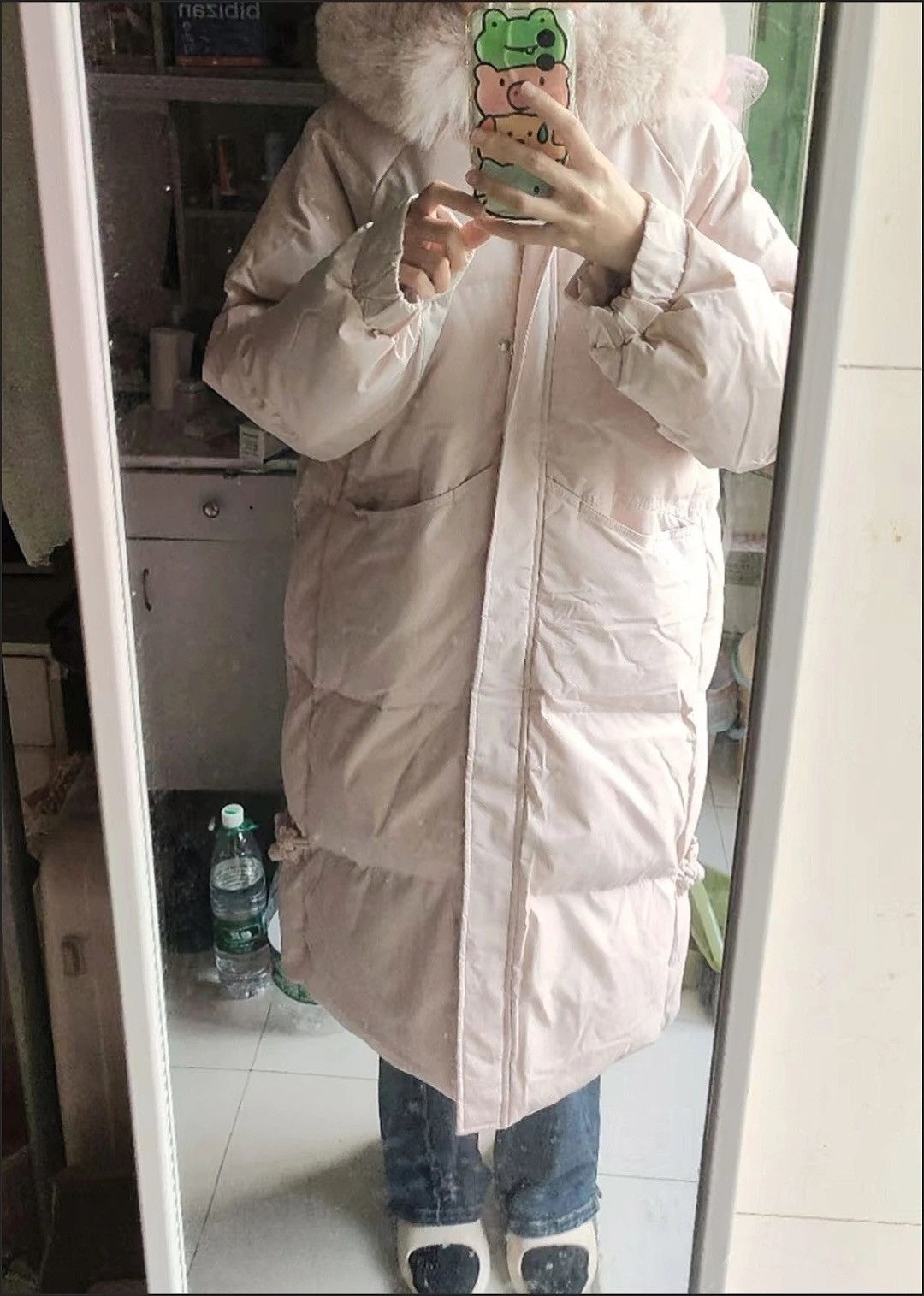 Other Korean Long White-Duck Down Coat – Thick Winter Parka with Size XXL / US 16-18 / IT 52-54 - 4 Thumbnail
