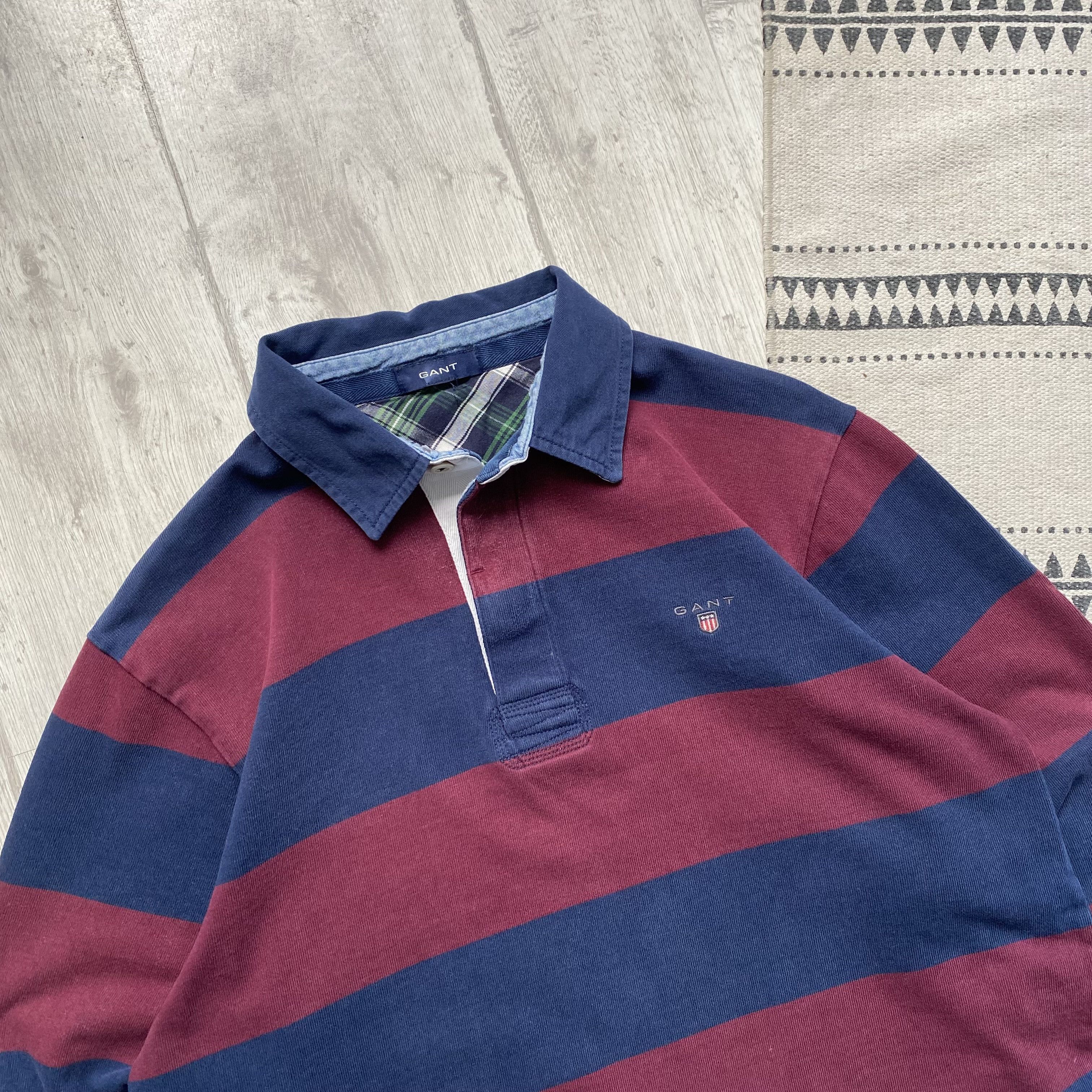 Gant Vintage Gant stripped rugby shirt Distressed Ralph Lauren Size US M / EU 48-50 / 2 - 2 Thumbnail