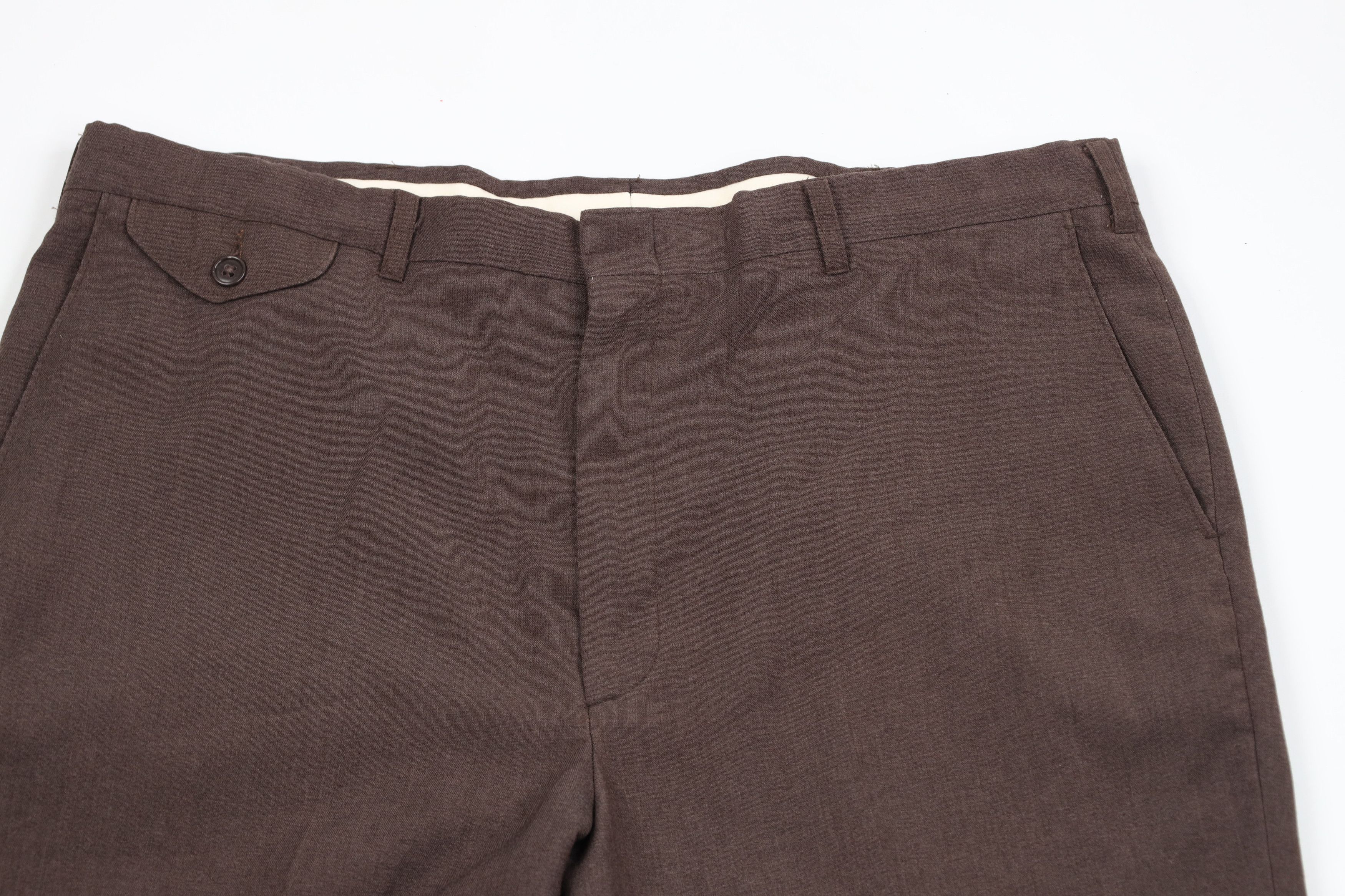 Vintage Vintage 90s Streetwear Wool Blend Knit Wide Leg Pants Brown Size US 38 / EU 54 - 2 Thumbnail