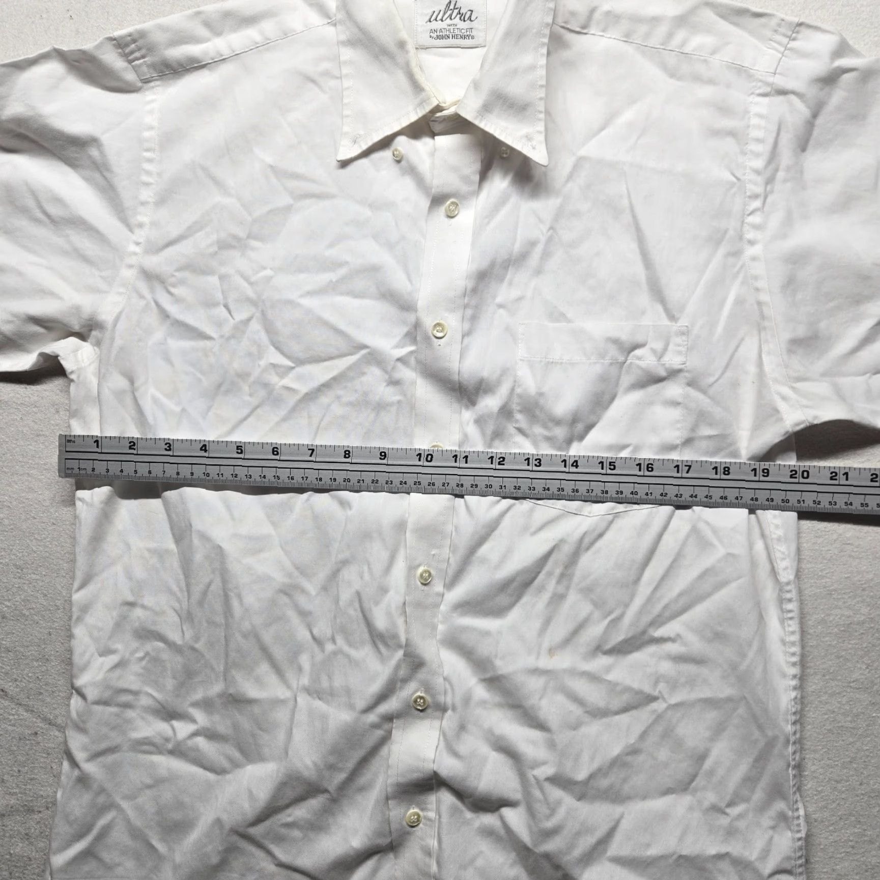Vintage John Henry Shirt Adult Mens Button-Down Oxford Fit White 16 L White Cotton Polyester Cotton Blend Athletic Vintage No Size US L / EU 52-54 / 3 - 4 Thumbnail