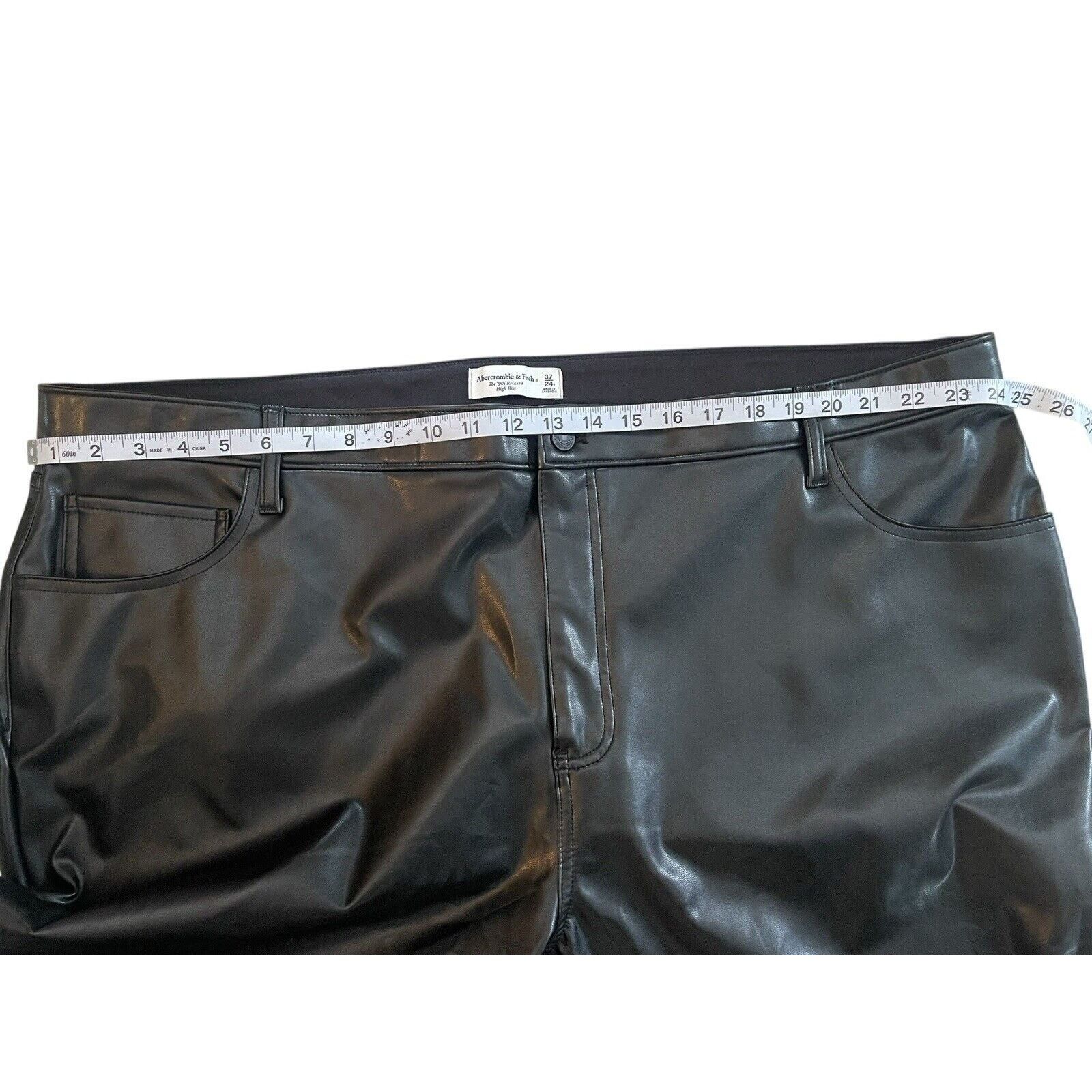 Abercrombie & Fitch Abercrombie & Fitch Pants Straight Vegan Leather 37 3XL Size 37" - 5 Thumbnail